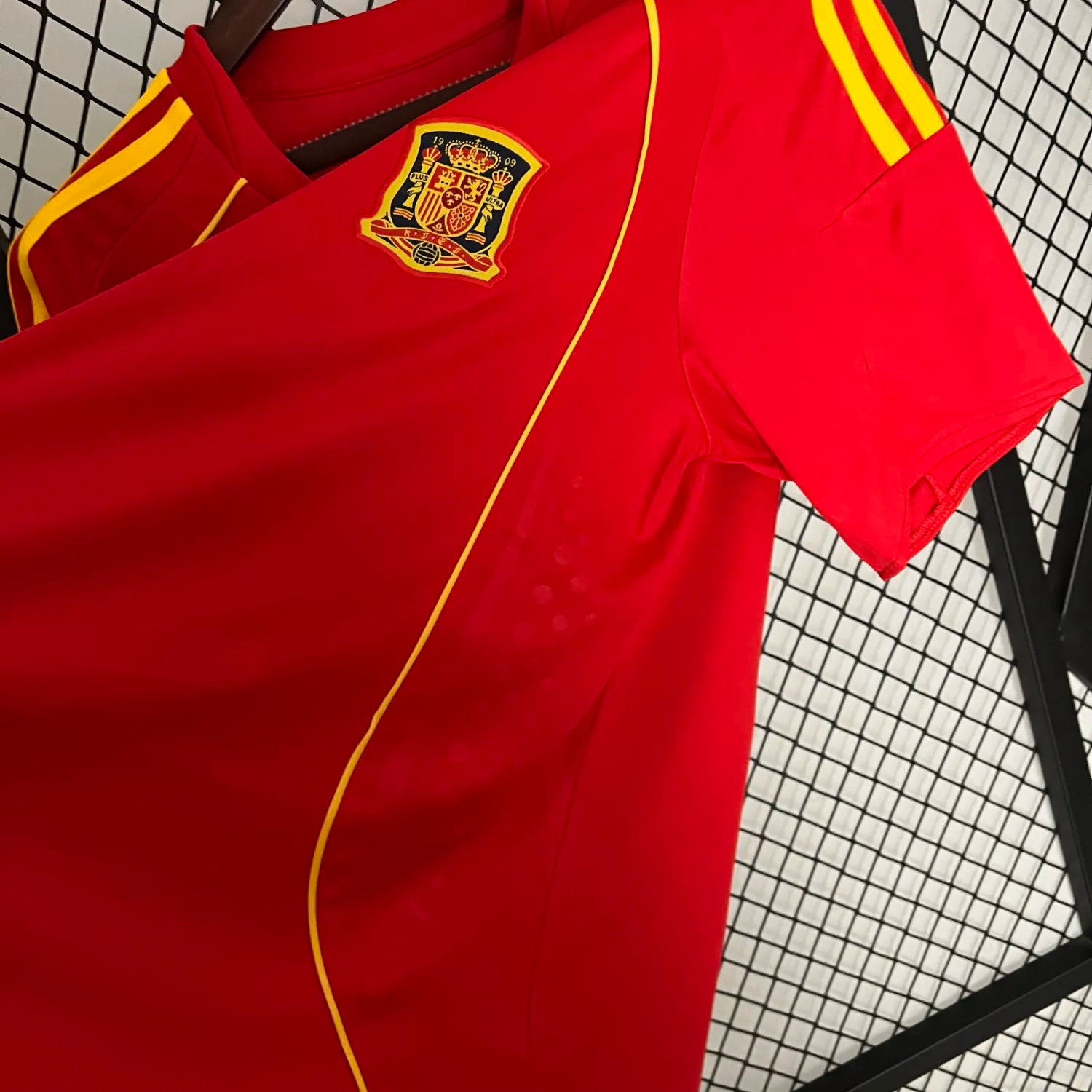 Retro Spain 2008 Home Stadium Jersey - ReplicasJersey