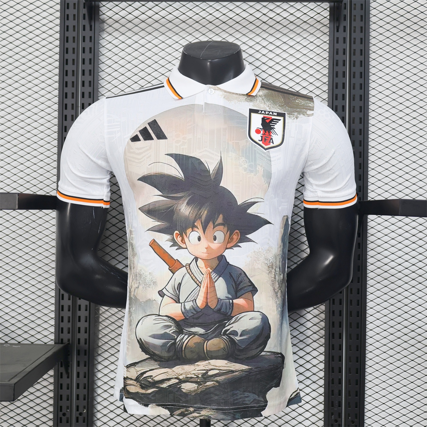 Japan 25-26 Son Goku Meditates On The Stone Special Jersey - Player Version - ReplicasJersey