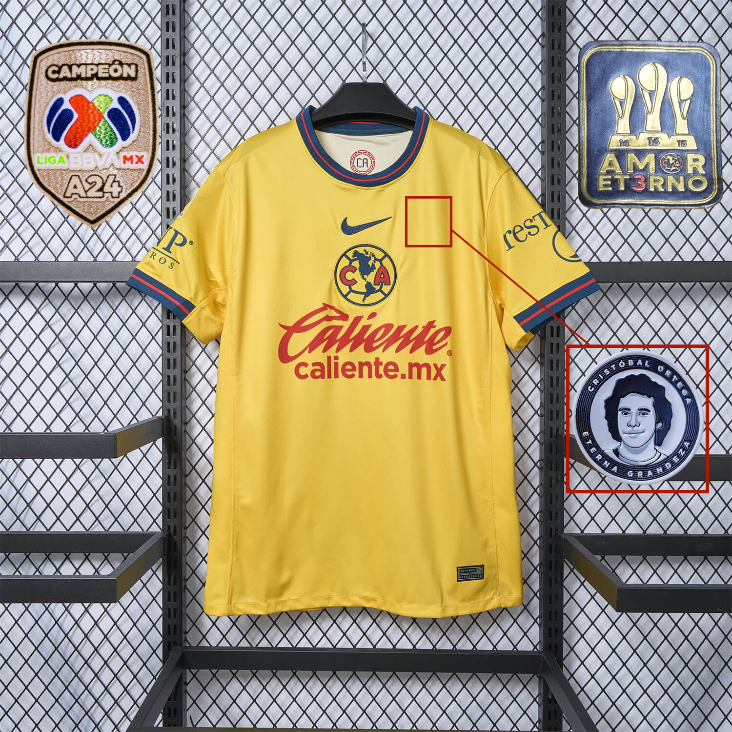 【CHAMPION PATCH】Club América 24-25 Home Stadium Jersey - Fans Version - ReplicasJersey