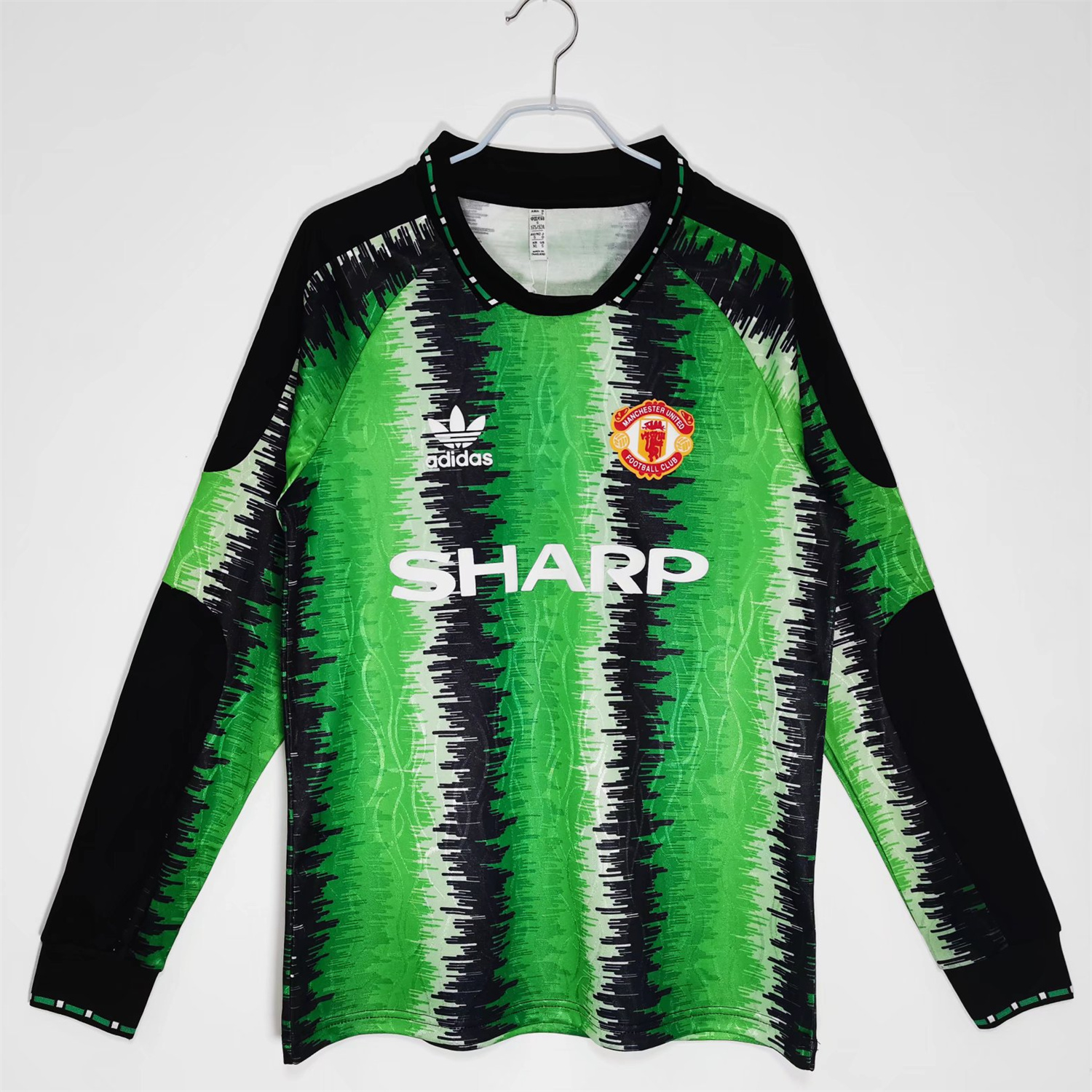 Manchester United Retro 1990/91 Goalkeeper Green Long Sleev Jersey - ReplicasJersey