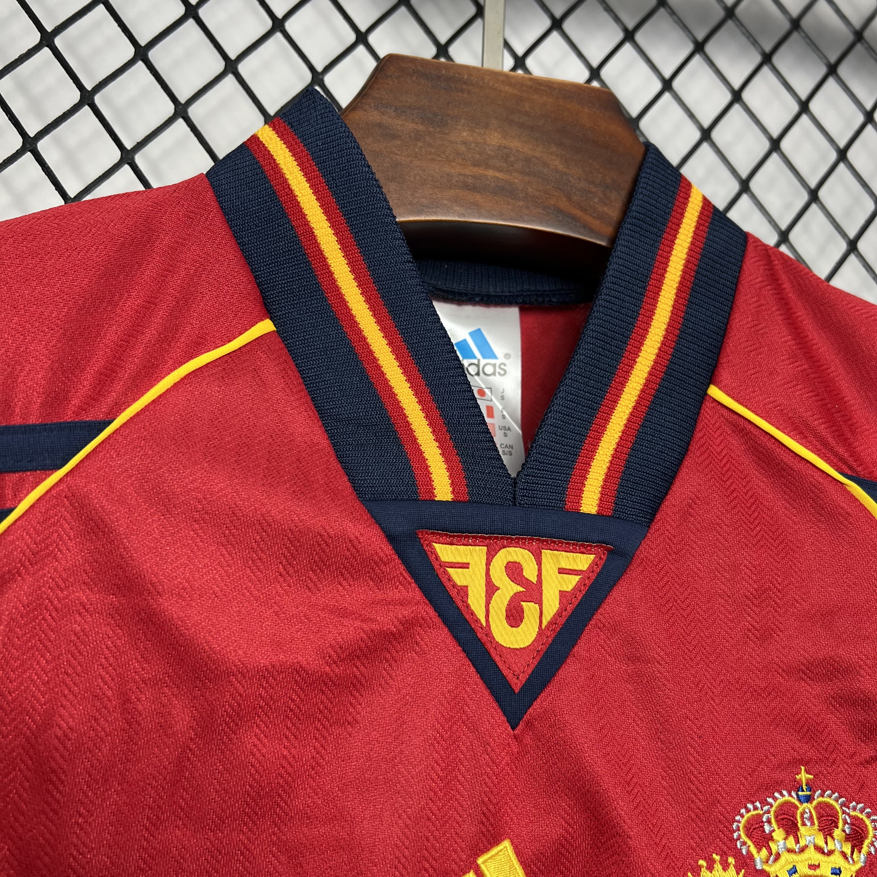 Retro Spain 1998 Home Stadium Jersey - ReplicasJersey