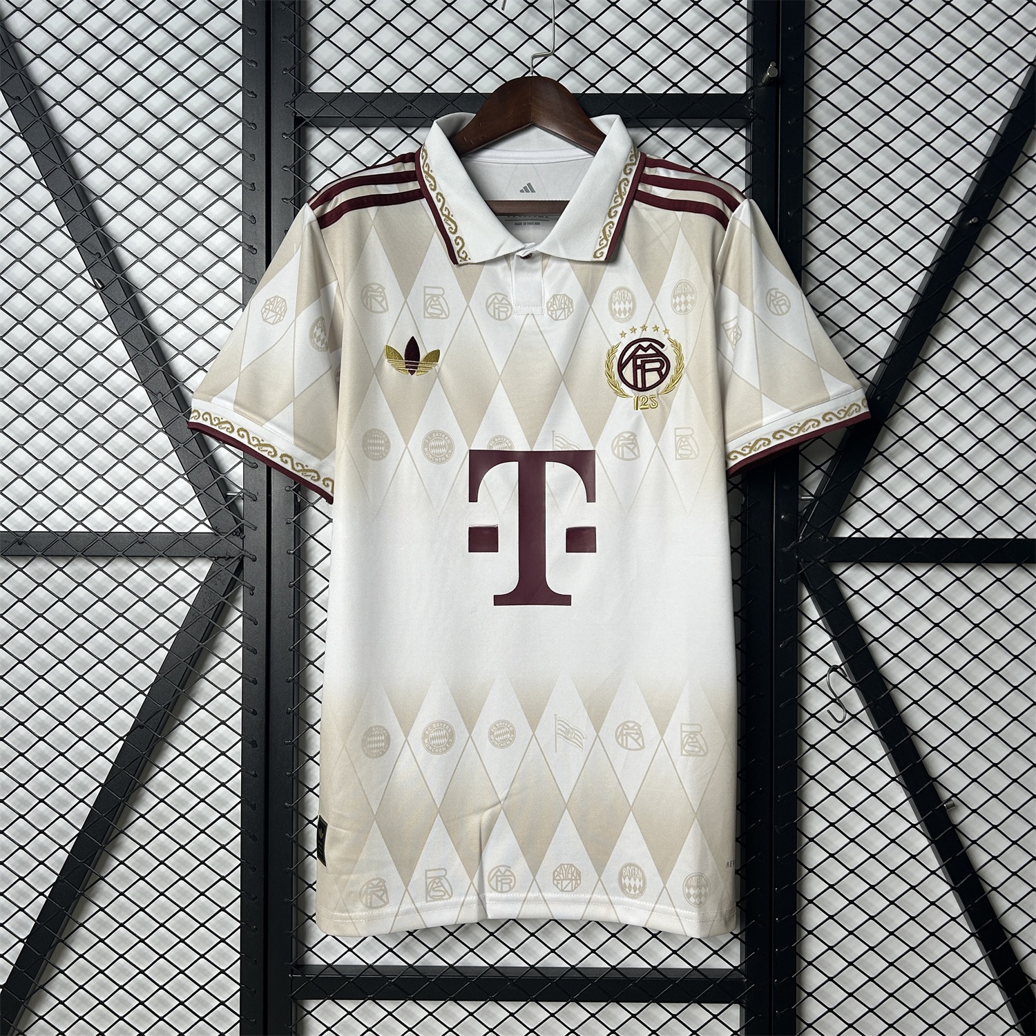 Bayern Munich 2025 125th Anniversary Diamond Pattern Special Edition Jersey - Fans Version - ReplicasJersey