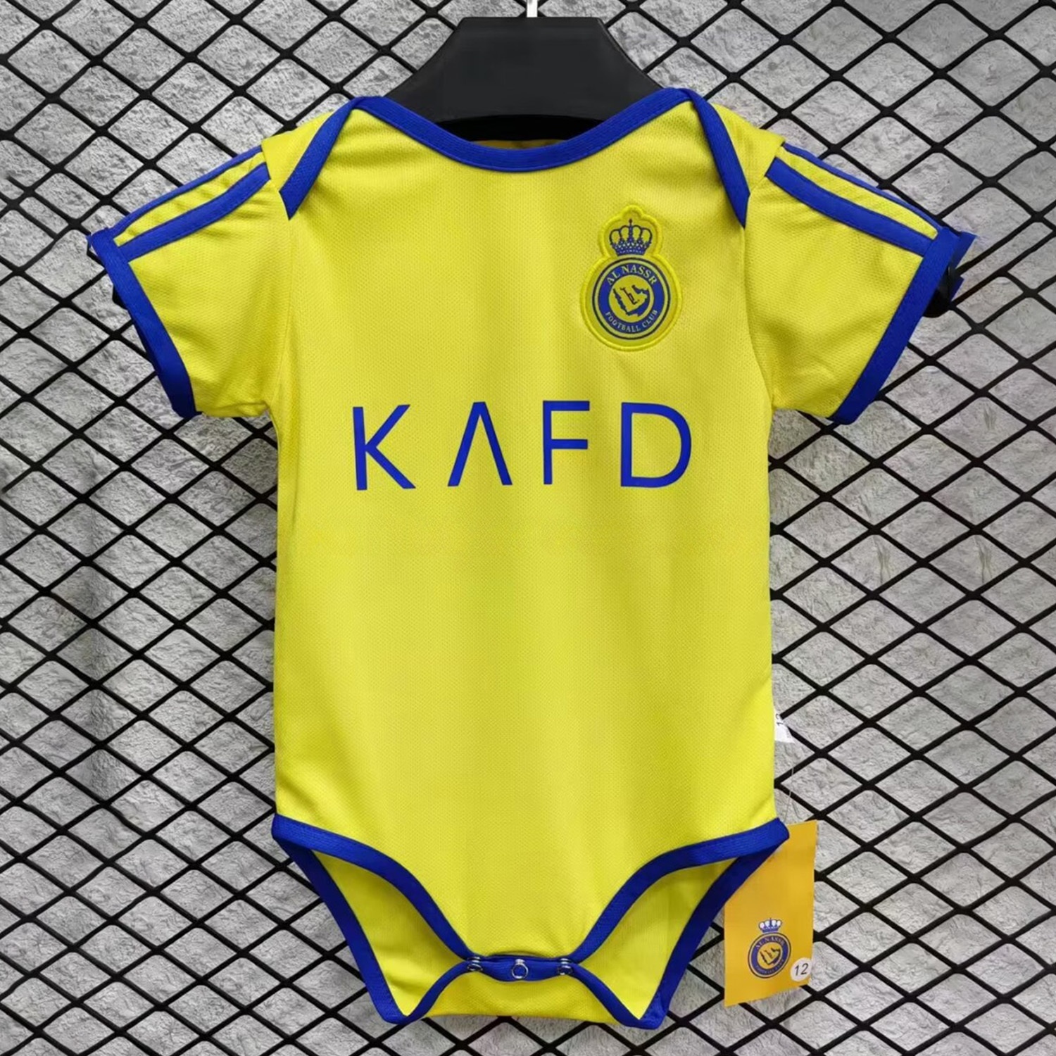 Al Nassr Riyadh Victory 24-25 Home Baby Crawling Suit - ReplicasJersey