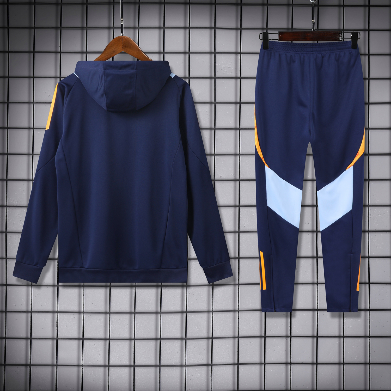 Real Madrid 24-25 Training Hoodie Set - Royal Blue Hoodie and Pants - ReplicasJersey