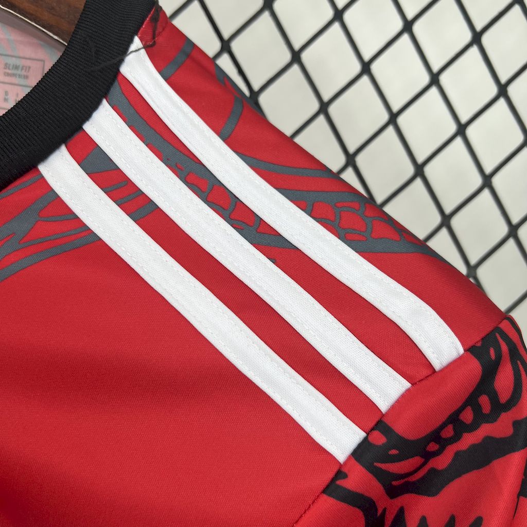 Real Madrid 24-25 Red & Black Dragon Special Edition Jersey - ReplicasJersey