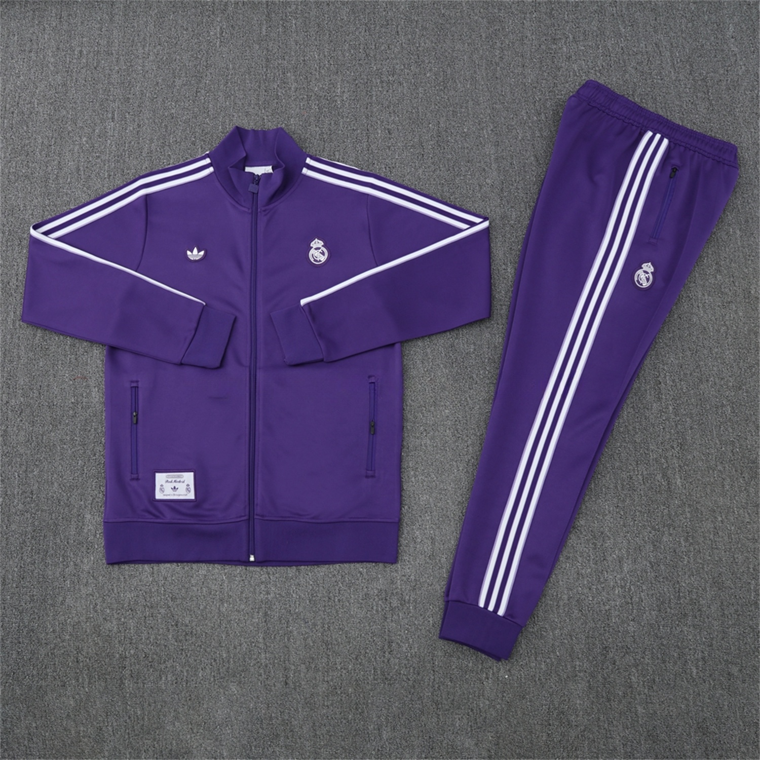 Real Madrid 25-26 Purple Terrace Icon Jacket Training Tracksuit - Purple Jackets & Pants - ReplicasJersey