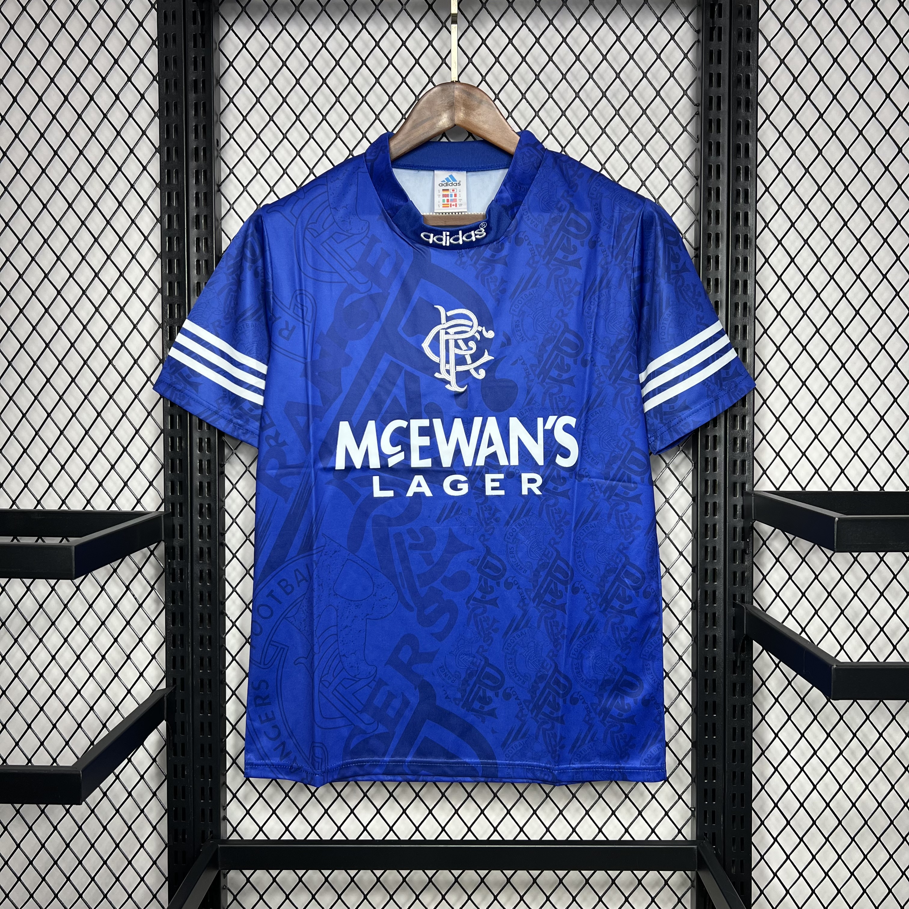 Retro Glasgow Rangers 1994-96 Home Stadium Jersey - ReplicasJersey