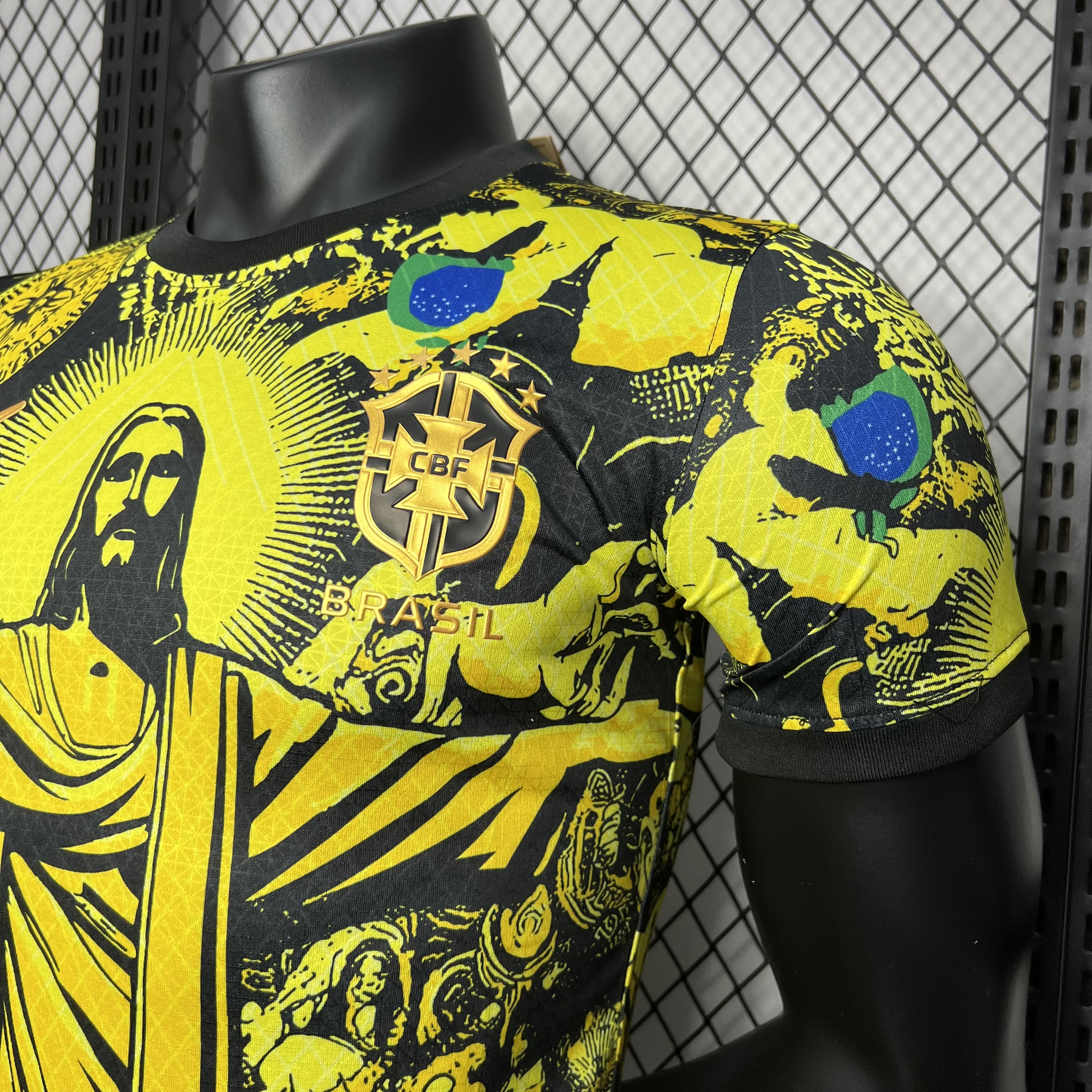 Brazil 2024 Yellow Christ the Redeemer Statue Jersey - Player Version - ReplicasJersey