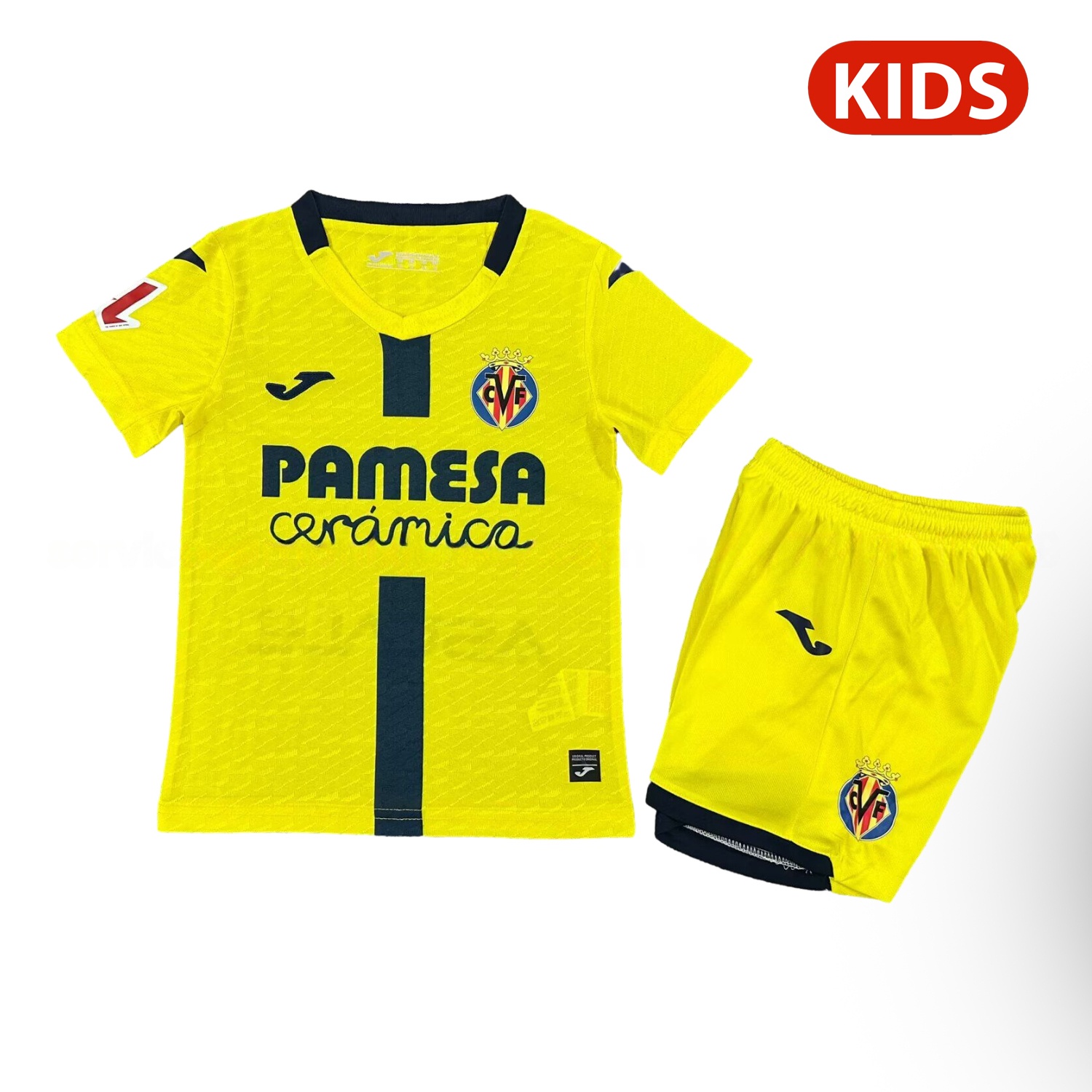 Villarreal 25-26 Home Kids Kit - ReplicasJersey