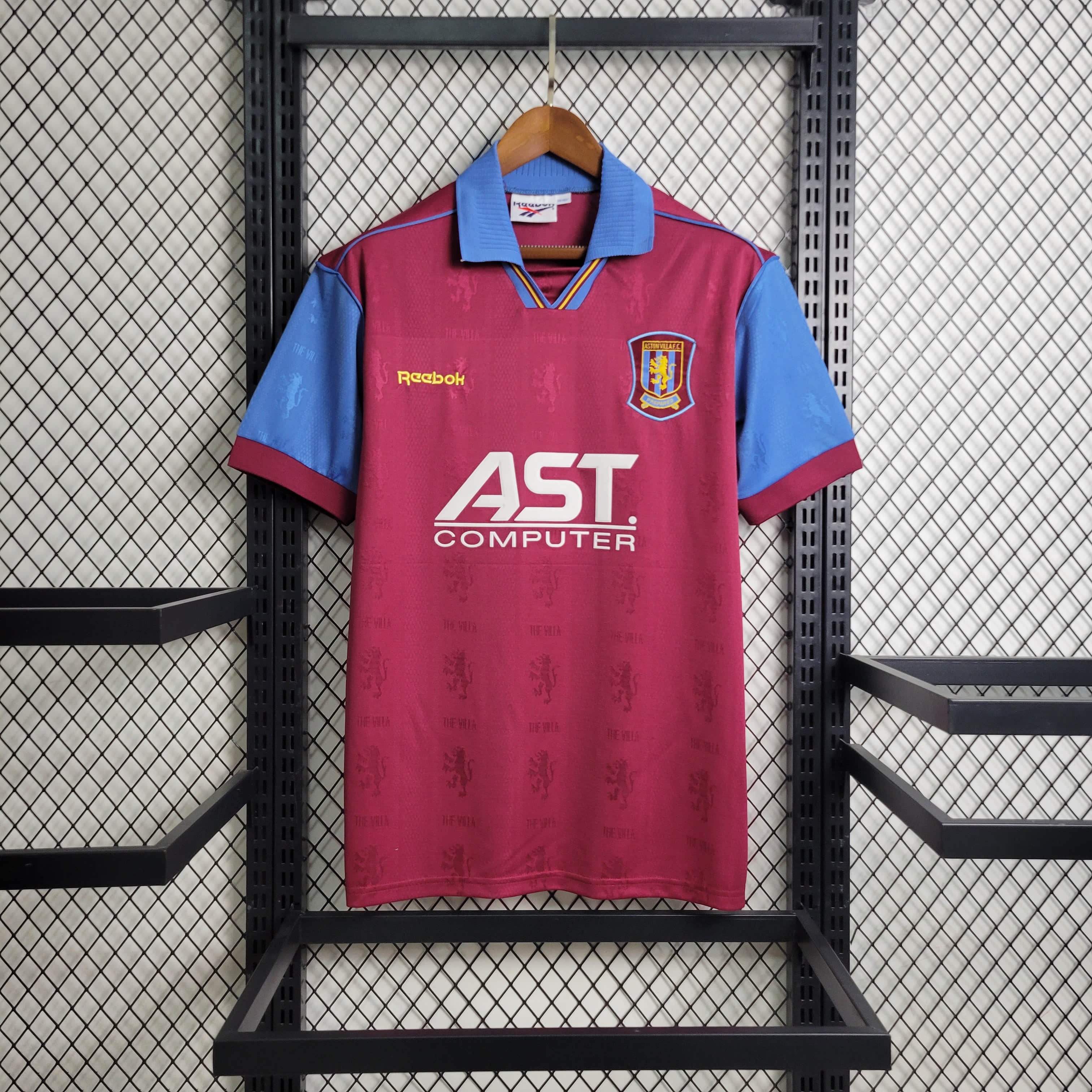 Retro Aston Villa 1995-97 Home Stadium Jersey - ReplicasJersey