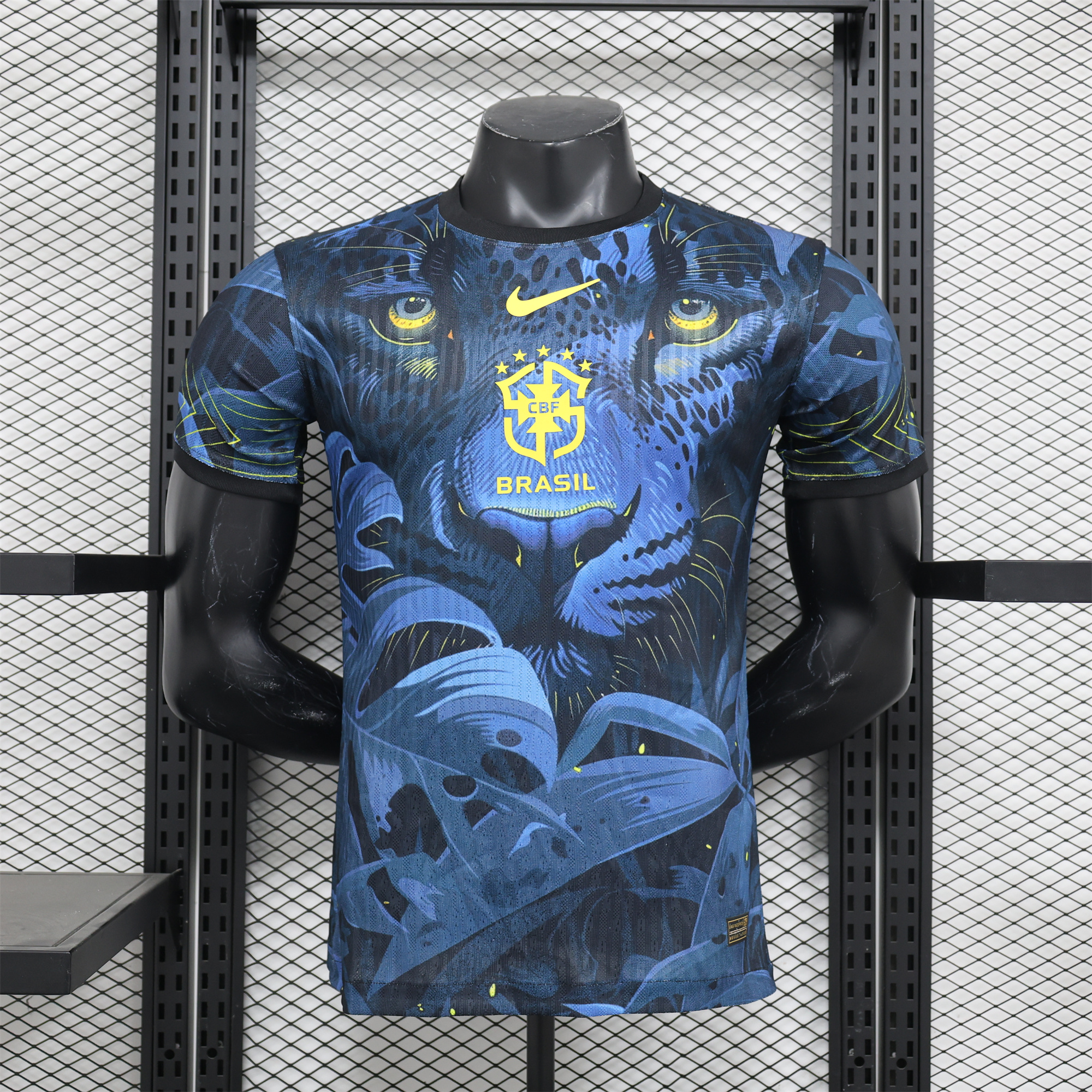 Brazil 2024 Black Blue Tiger Jersey - Player Version - ReplicasJersey