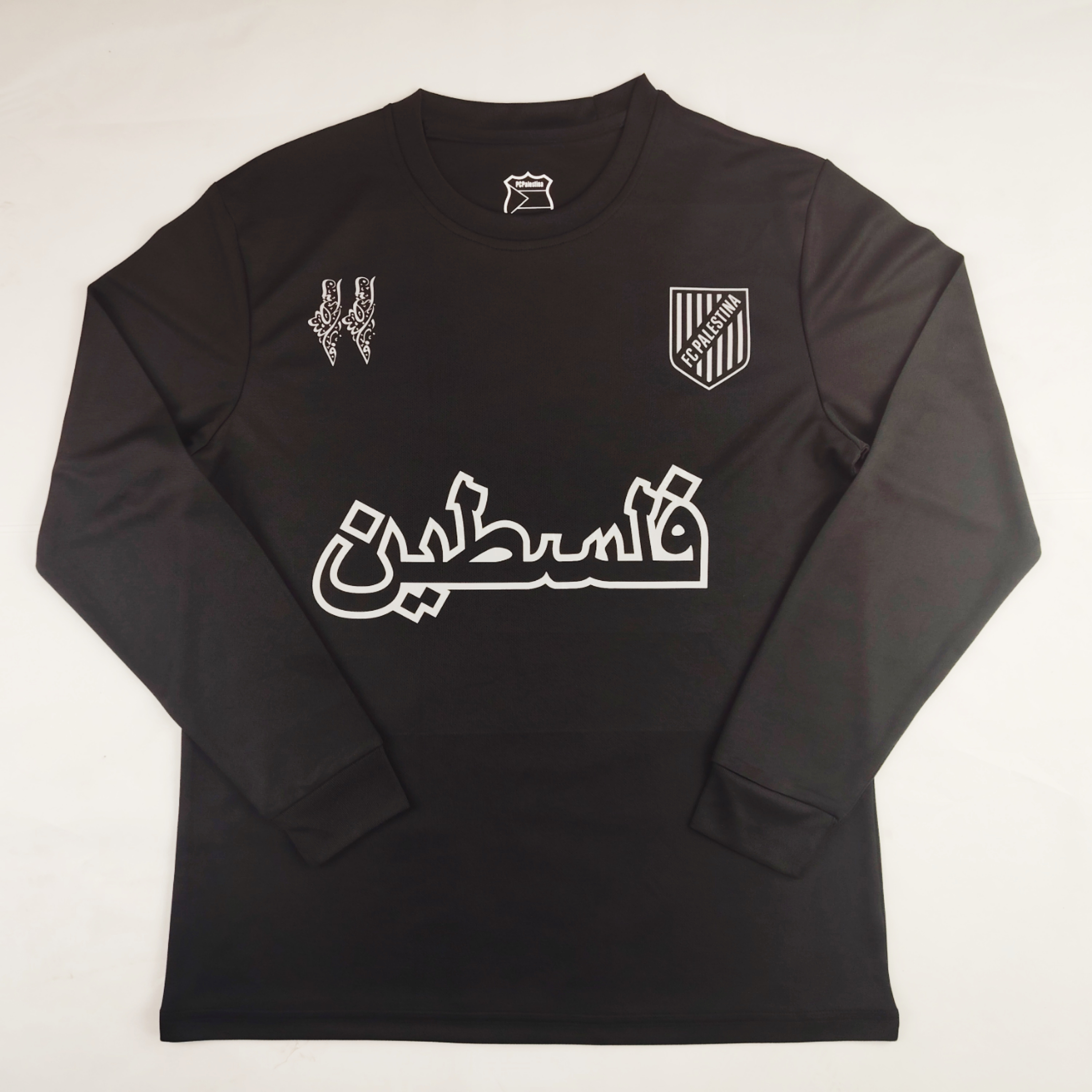FC Palestina 24-25 Black Souvenir Long Sleeve Jersey - Fans Version - ReplicasJersey