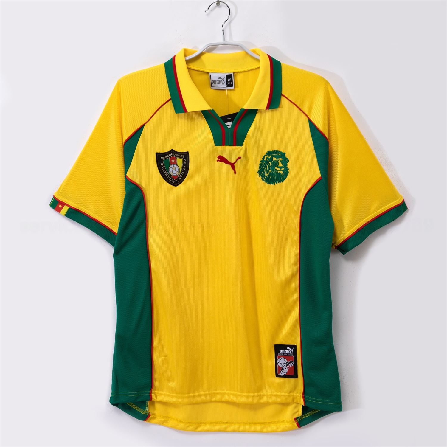 Retro Cameroon 1998-99 Away Yellow Jersey - ReplicasJersey