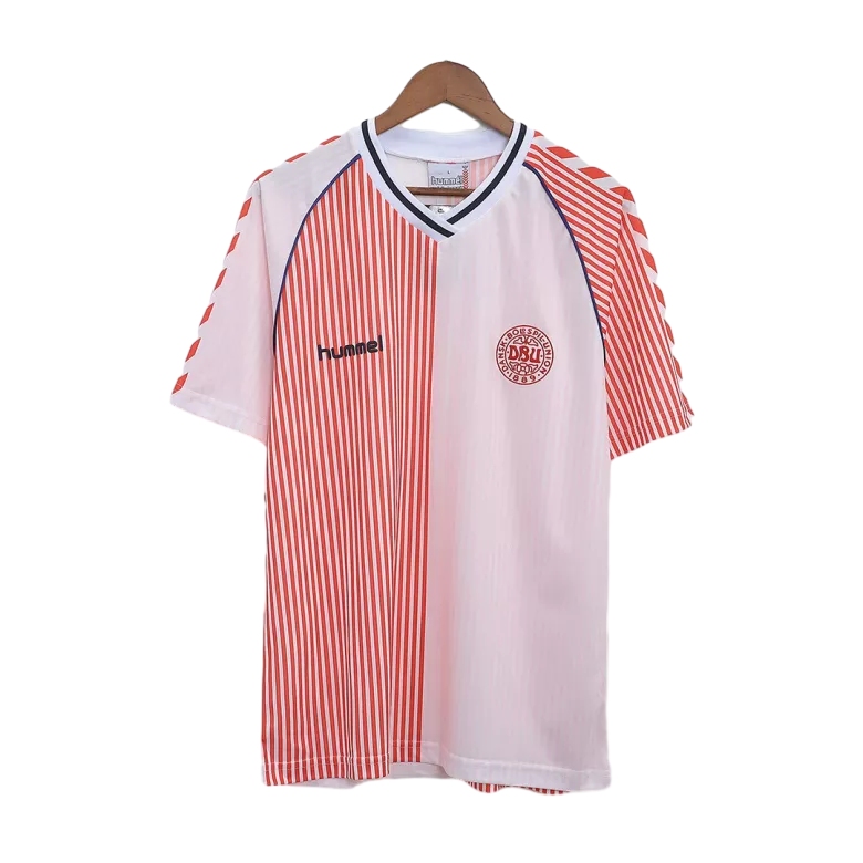 Retro Denmark 1986 Away Stadium Jersey - ReplicasJersey