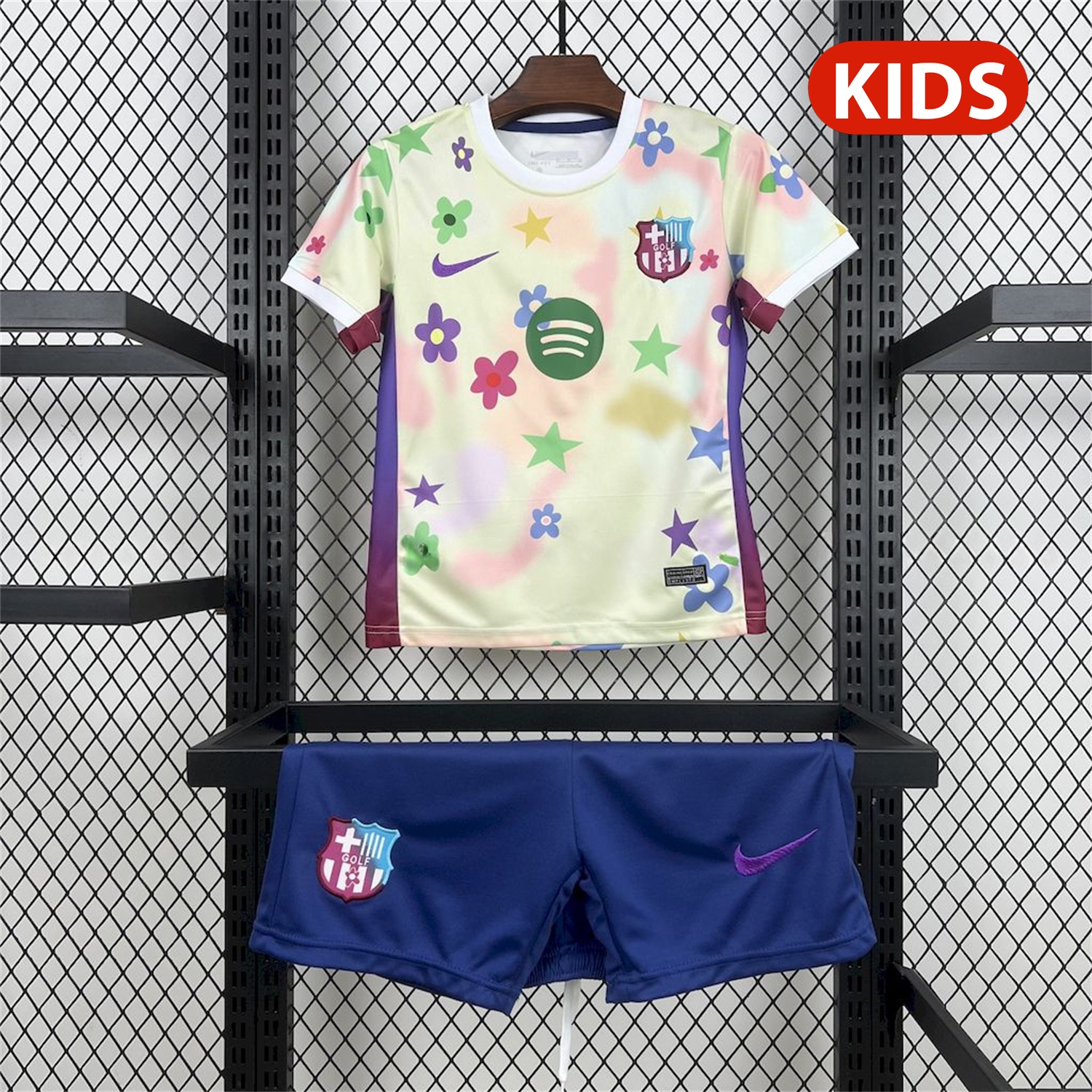 B.A.R.S.A 25-26 Stars And Flowers Pink Special Kids Kit - ReplicasJersey