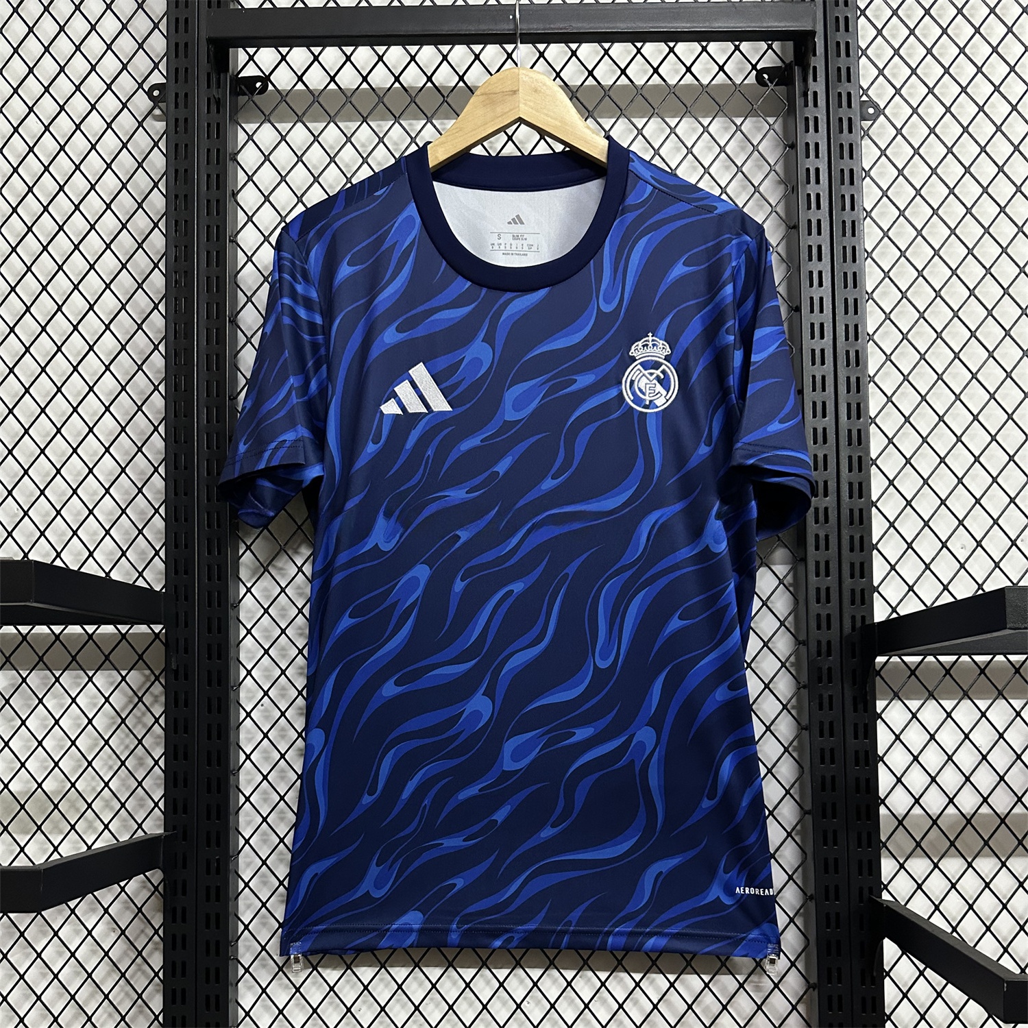 Real Madrid 24-25 Blue Black Ripple Special Edition Jersey - Fans Version - ReplicasJersey