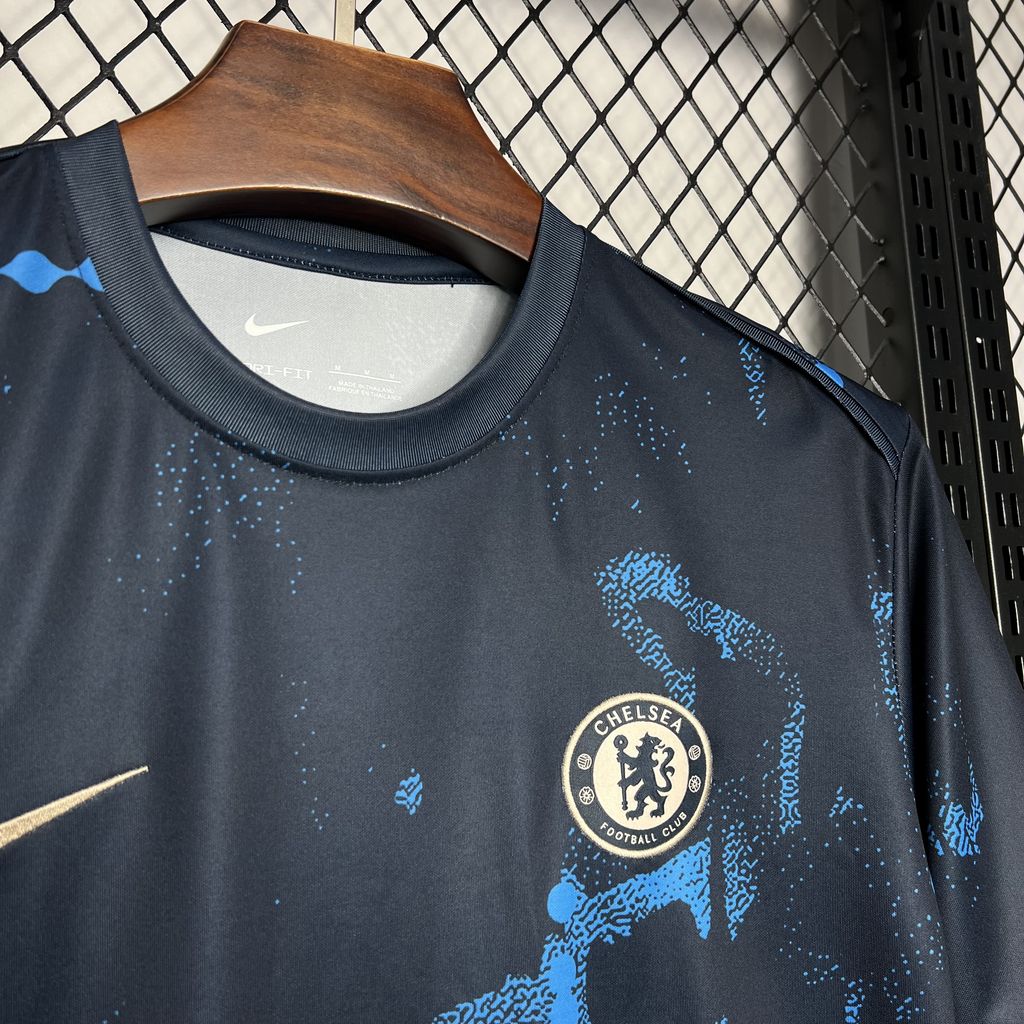CHELSEA 24-25 Dark Blue Pre-Match Training Jersey - Fans Version - ReplicasJersey