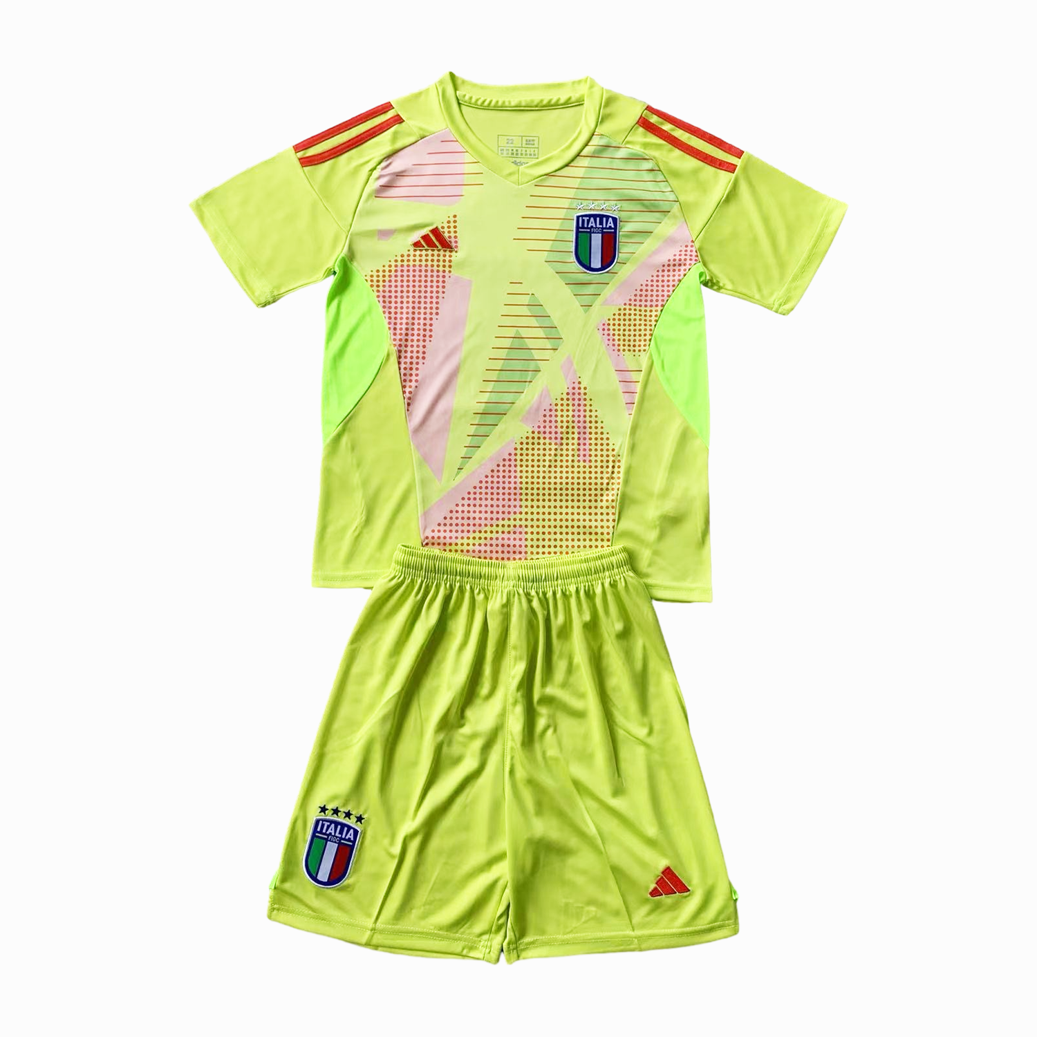 Italy 2024 Goalkeeper Kids Kit - Light Green - ReplicasJersey