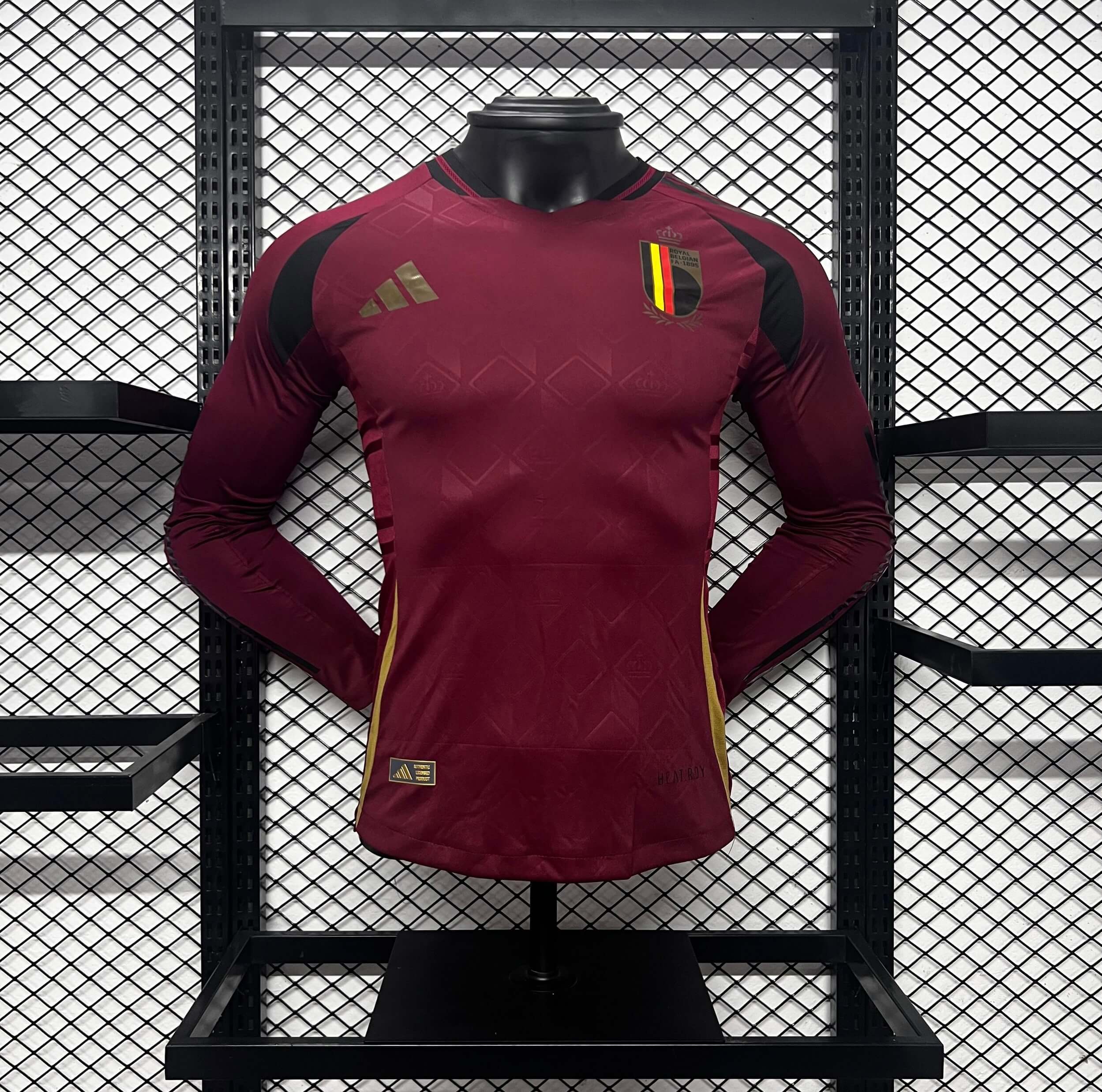 Belgium 2024 Home Stadium Long Sleeve Jersey - Player Version - ReplicasJersey