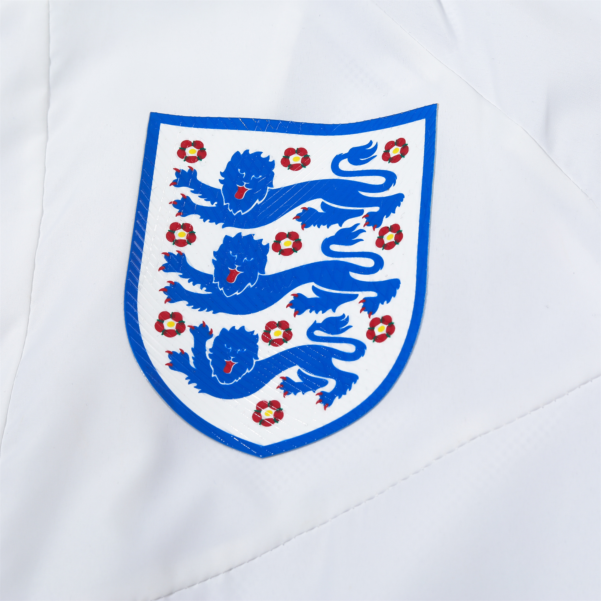 England 2024 National Team Anthem White Hooded Windbreaker - Player Version - ReplicasJersey