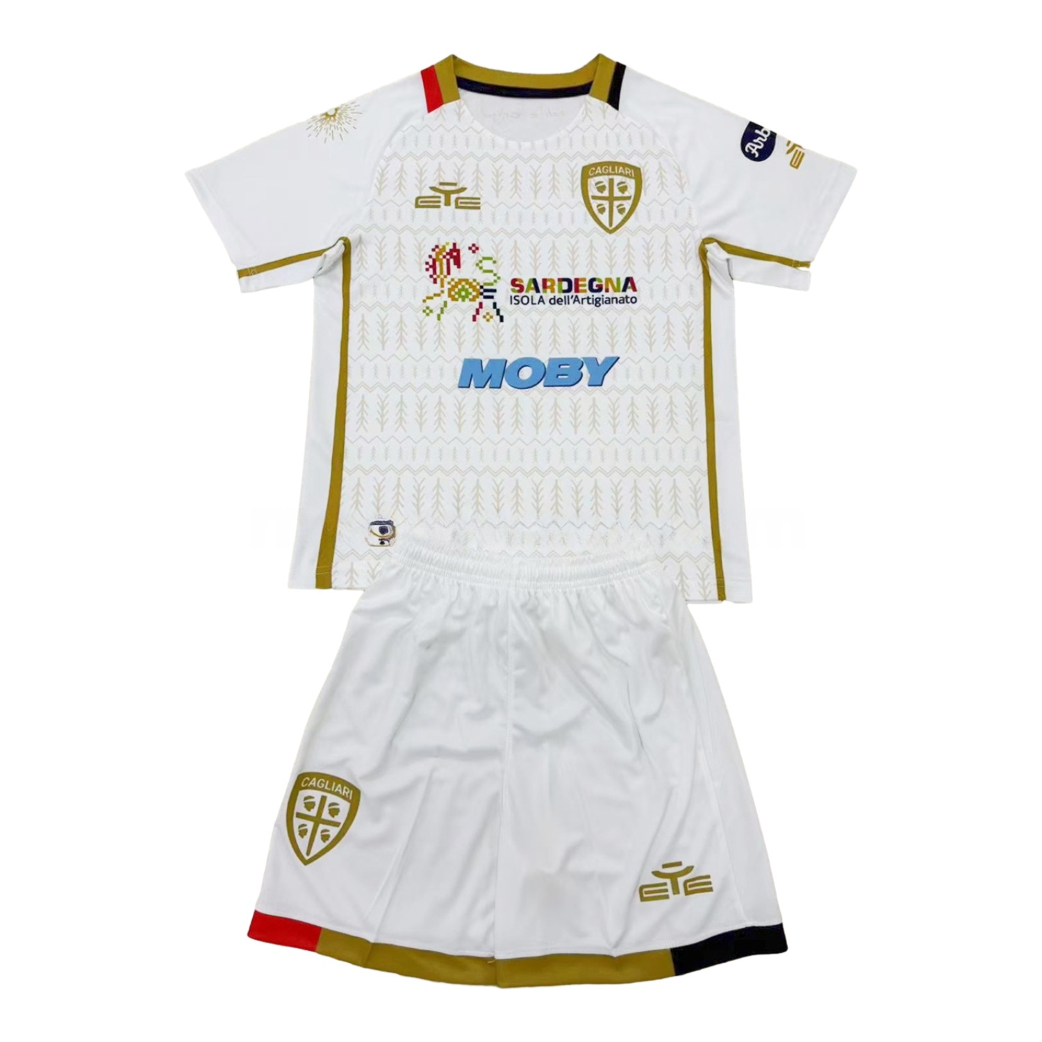 Cagliari Calcio 24-25 Away Men's Adult Jersey Set - Fans Version - ReplicasJersey