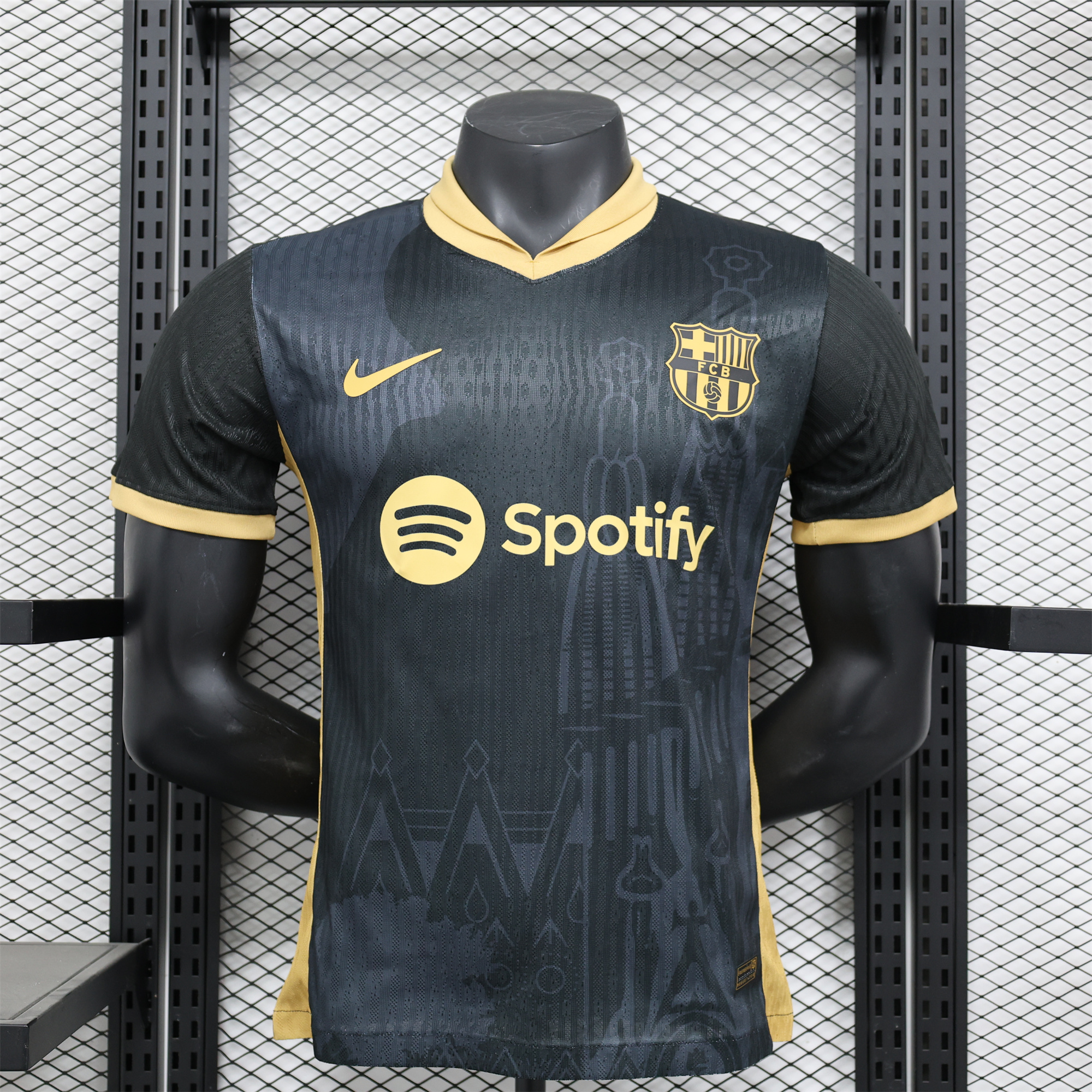 B.A.R.S.A 24-25 Black Gold Special Edition Jersey - Player Version - ReplicasJersey