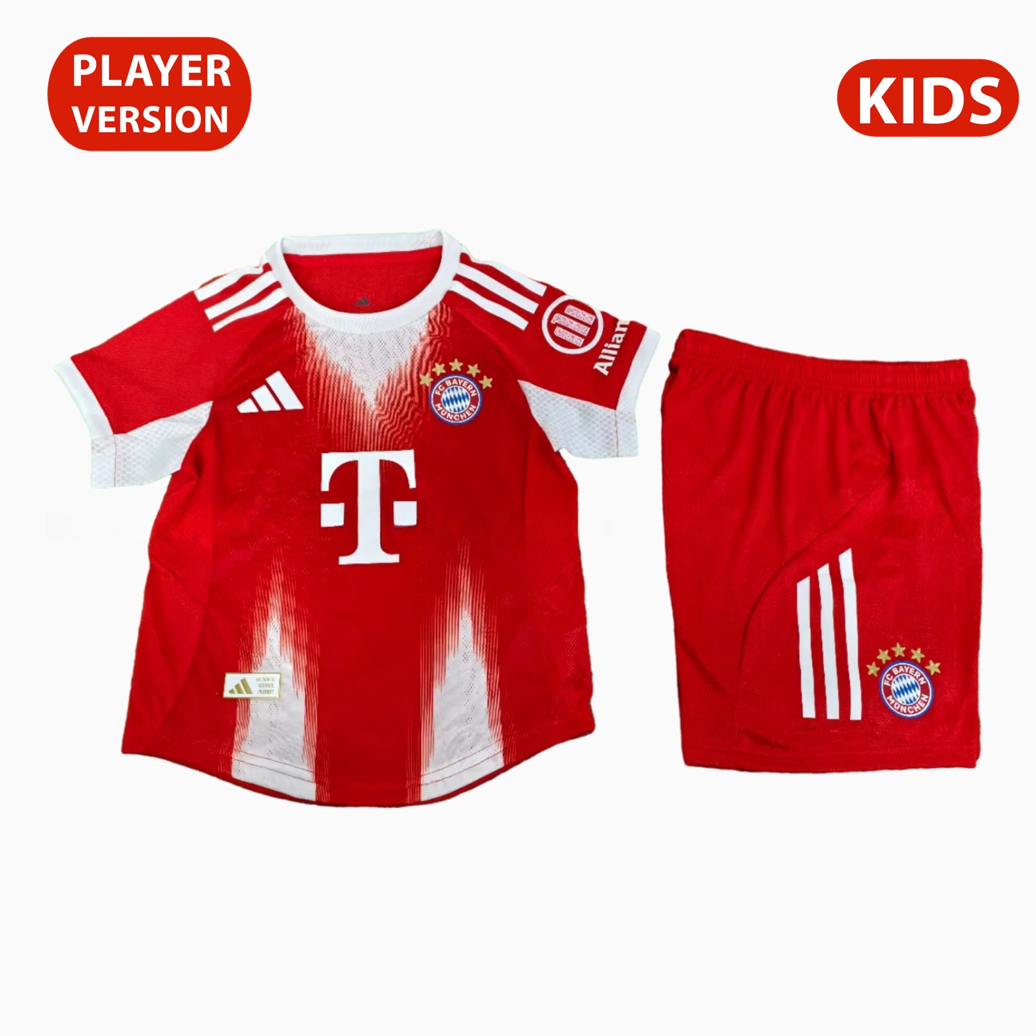 Bayern Munich 25-26 Home Kids Kit - Player Version - ReplicasJersey