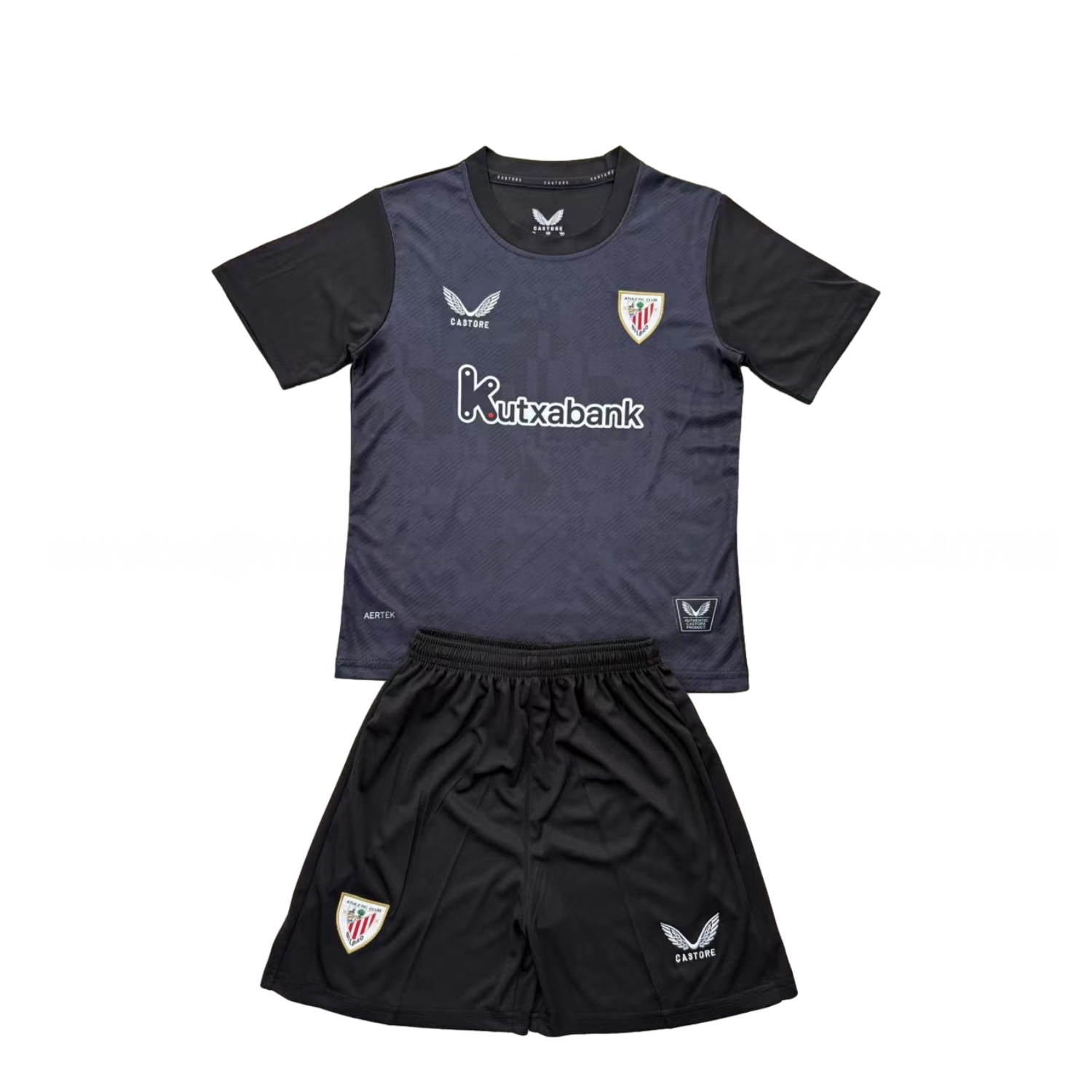 Athletic Bilbao 25-26 Black Goalkeeper Men's Adult Jersey Set - Fans Version - ReplicasJersey