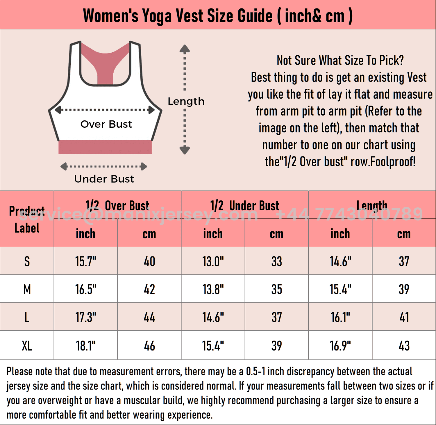 Women's B.A.R.S.A 25-26 Pink White Yoga Vest - ReplicasJersey