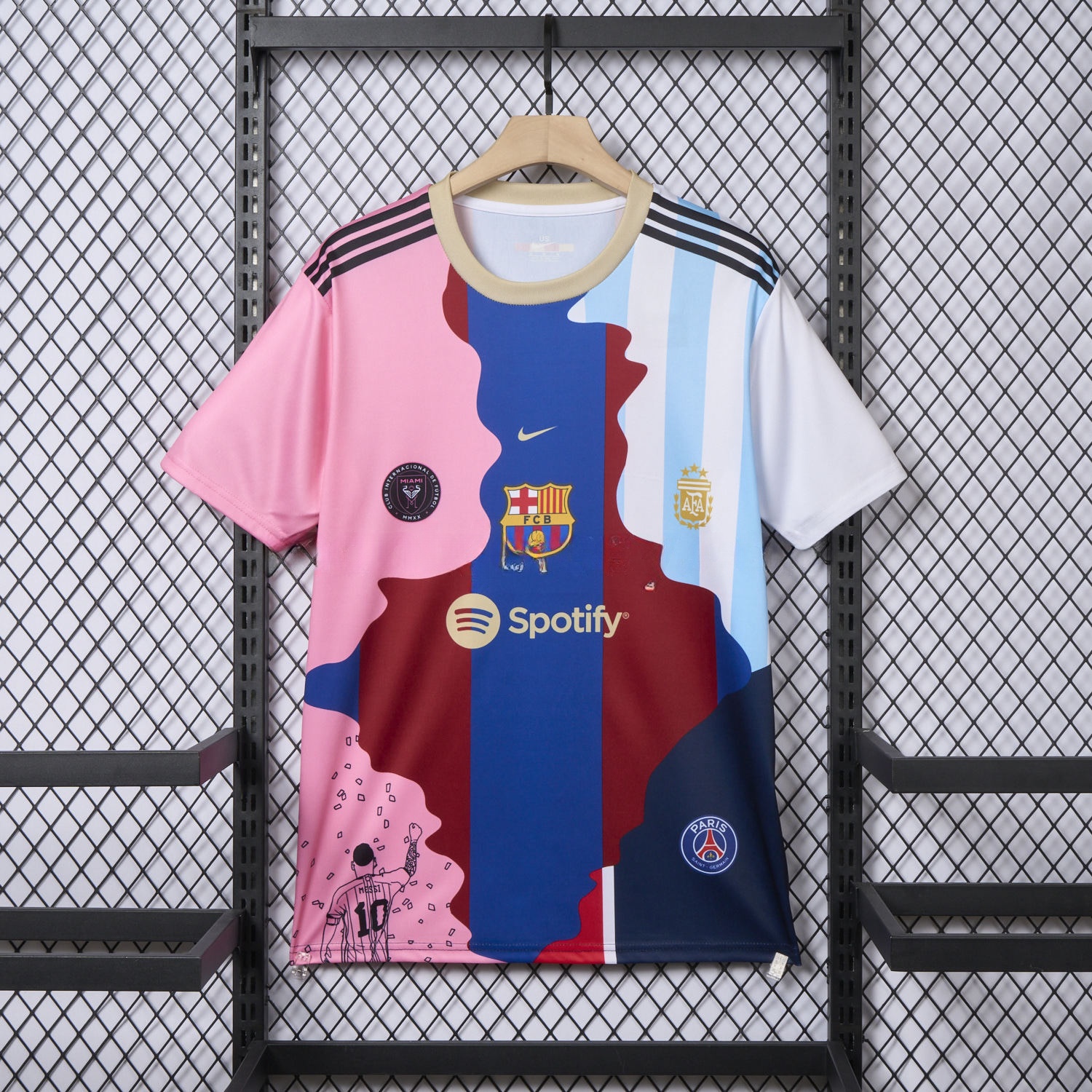 Messi Career Commemorative Jersey - Fans Version - B.A.R.S.A Argentina Paris Saint-Germain PSG INT M.A.M - ReplicasJersey