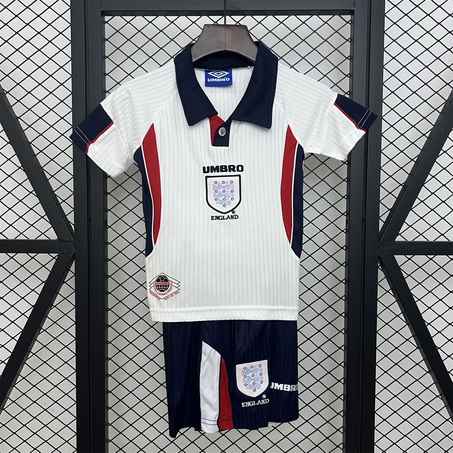 Retro England 1998 Home Kids Kit - ReplicasJersey