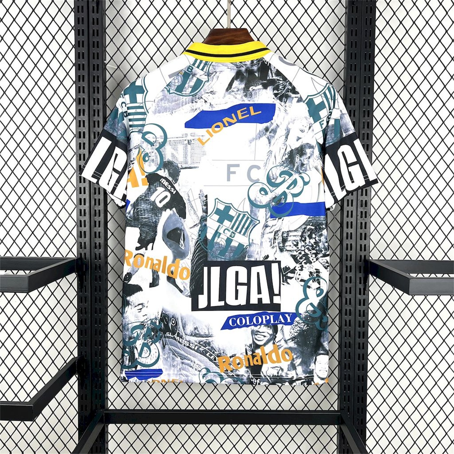 B.A.R.S.A 25-26 Ronaldo & Messi White Special Jersey - Fans Version - ReplicasJersey