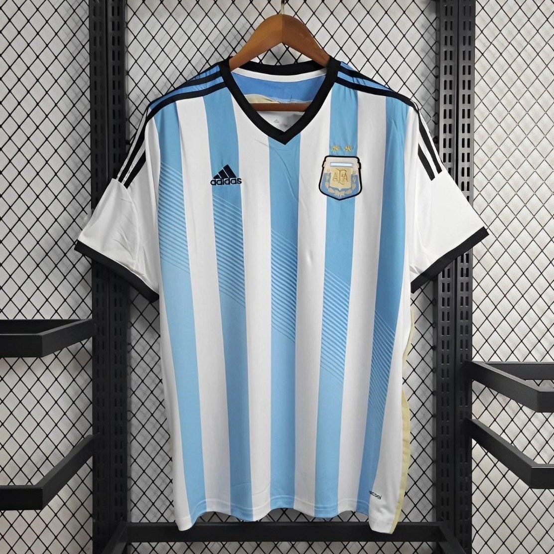 Retro Argentina 2014 Home Stadium Jersey - ReplicasJersey