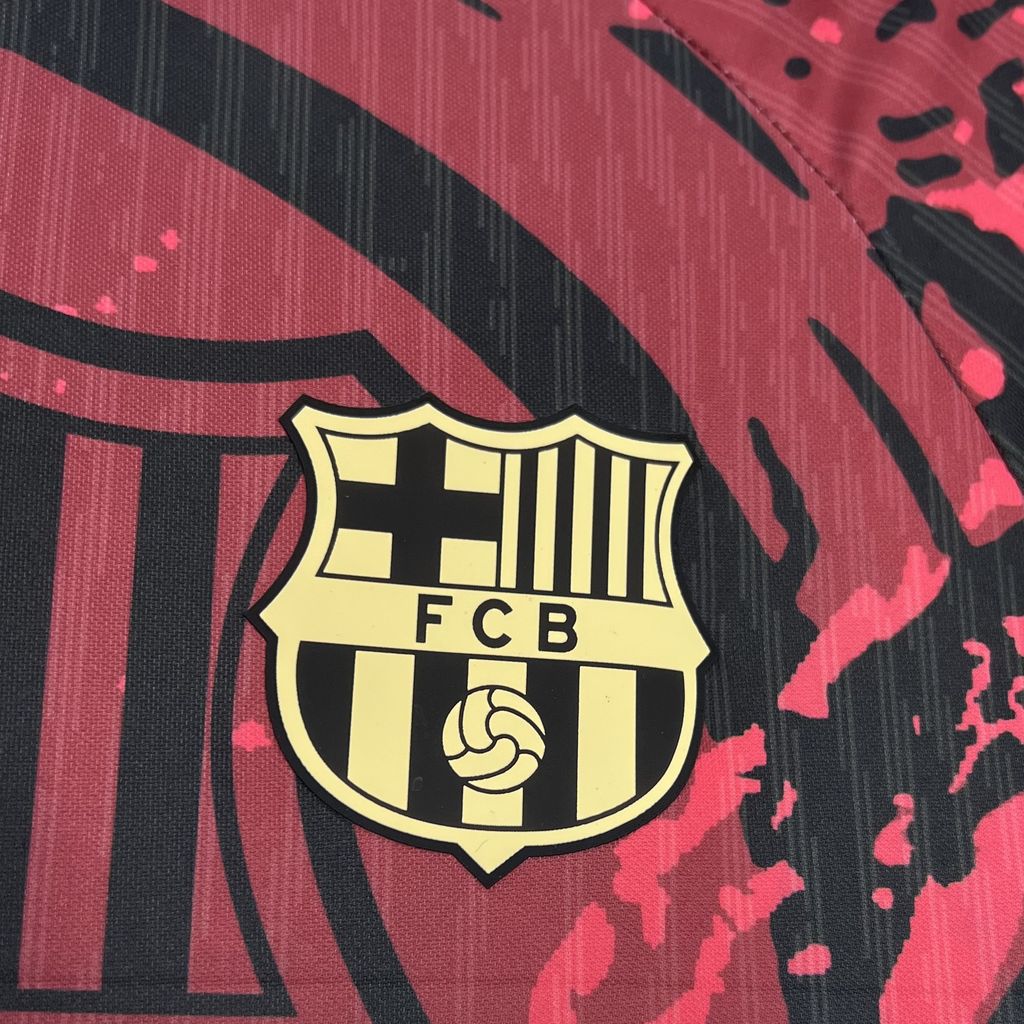 B.A.R.S.A 24-25 Red Crest Special Edition Jersey - Fans Version - ReplicasJersey
