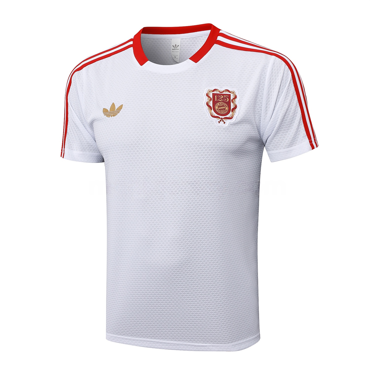 Bayern Munich 2025 125th Anniversary Short-Sleeve Training Set - White Top and Shorts - ReplicasJersey