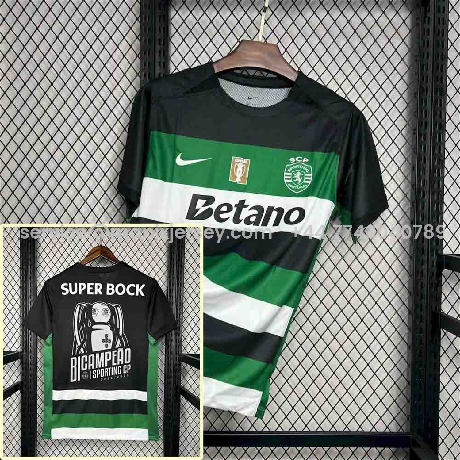 Sporting CP Portugal 24-25 Home Jersey - Champion Version - Fans Version - ReplicasJersey