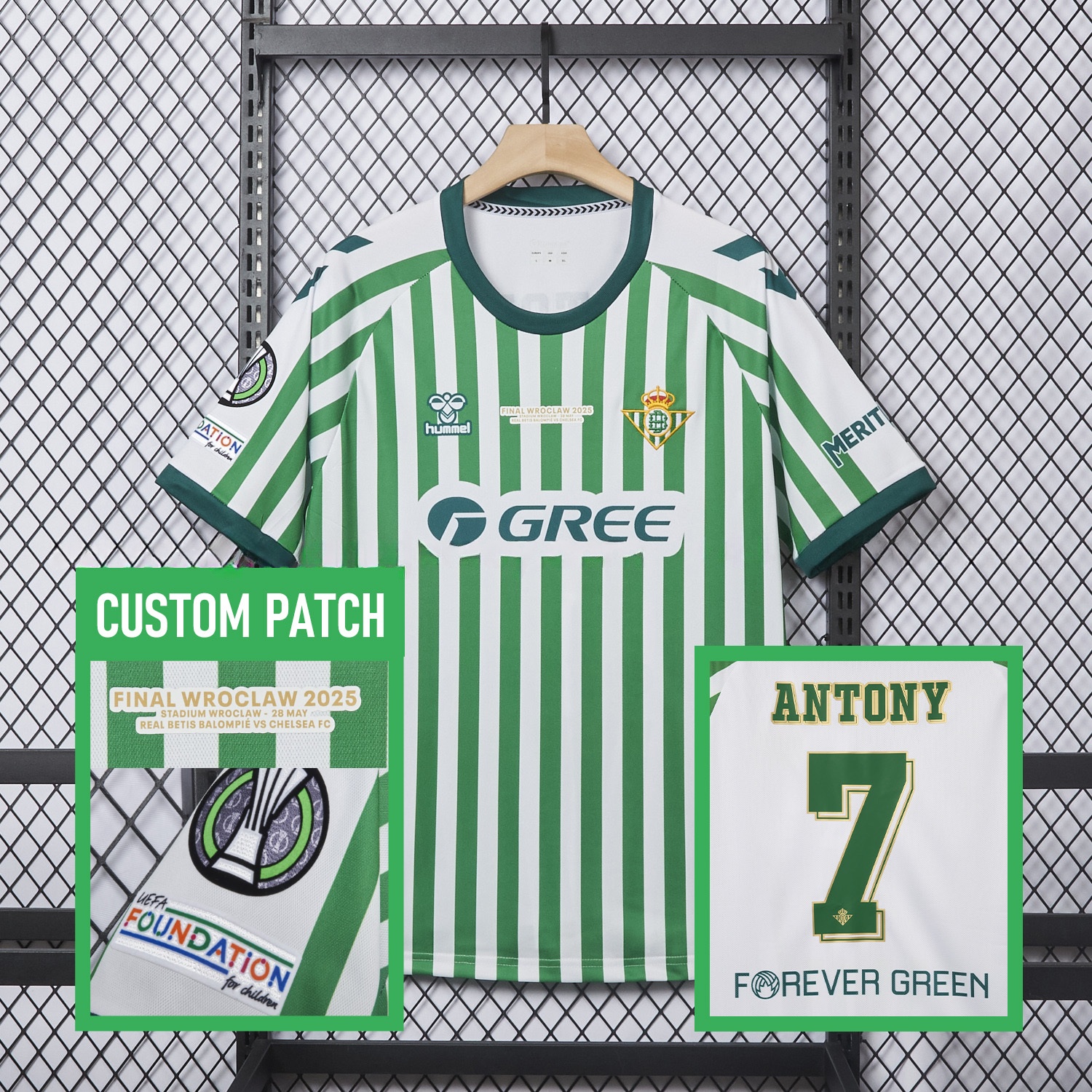 Real Betis 2025 Conference League Final Special Jersey - Fans Version - ReplicasJersey