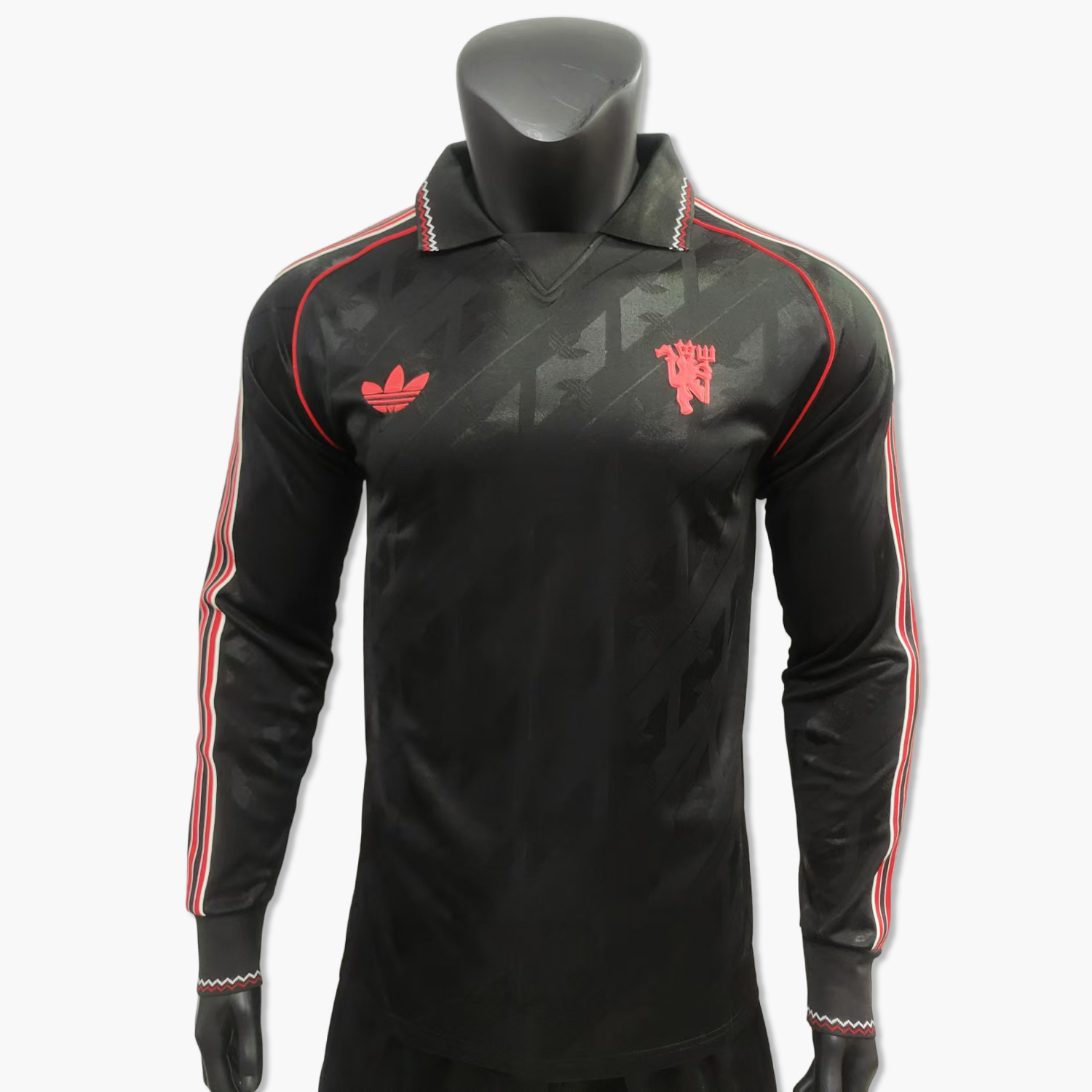 Manchester United 24-25 Originals LFSTLR Long Sleeve Black Jersey - Player Version - ReplicasJersey