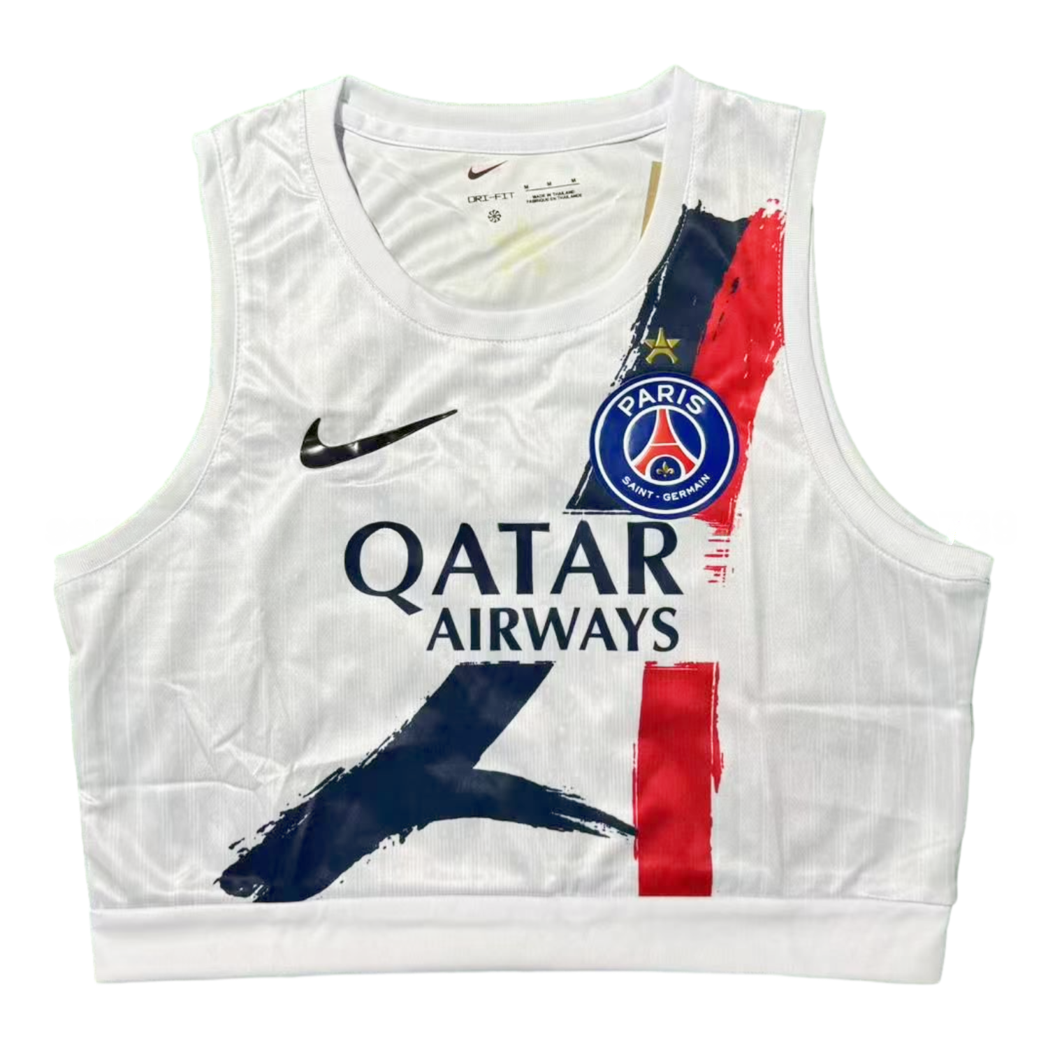 Women's Paris Saint-Germain PSG 24-25 Away White Yoga Vest - ReplicasJersey