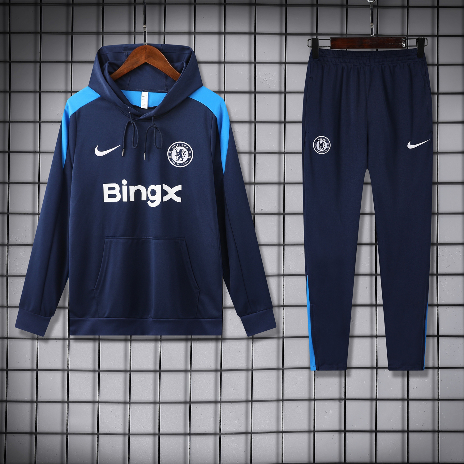 C.H.E.L.S.E.A 24-25 Training Hoodie Set - Deep Blue Hoodie and Pants - ReplicasJersey