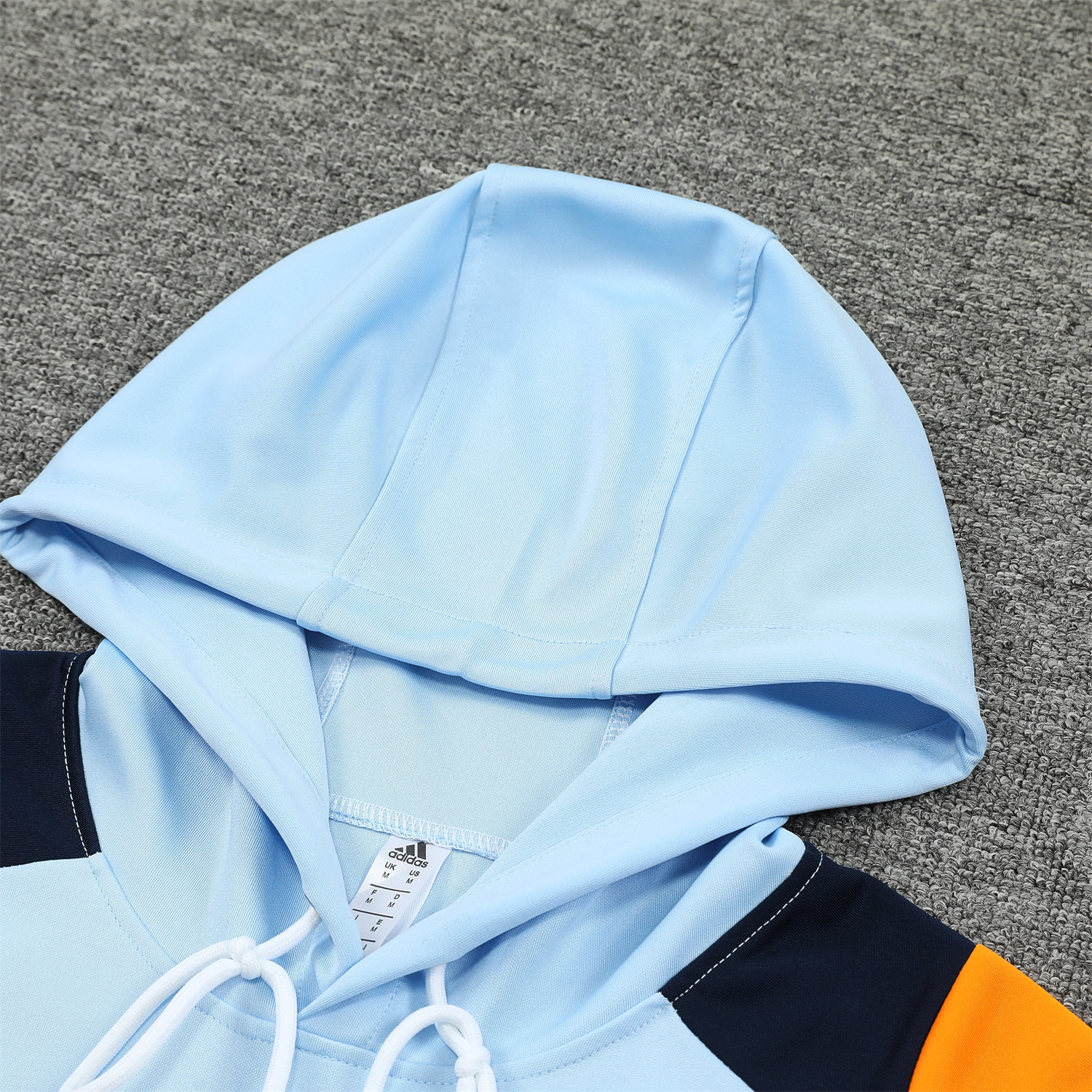 Real Madrid 24-25 Training Hoodie Set - Light Blue Hoodie and Deep Blue Pants - ReplicasJersey