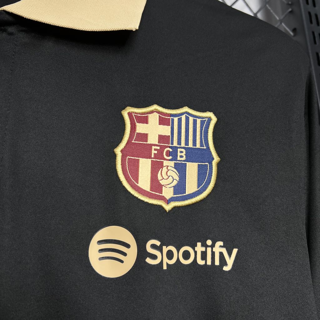 B.A.R.S.A 24-25 Black Gold Polo Shirt - Fans Version - ReplicasJersey