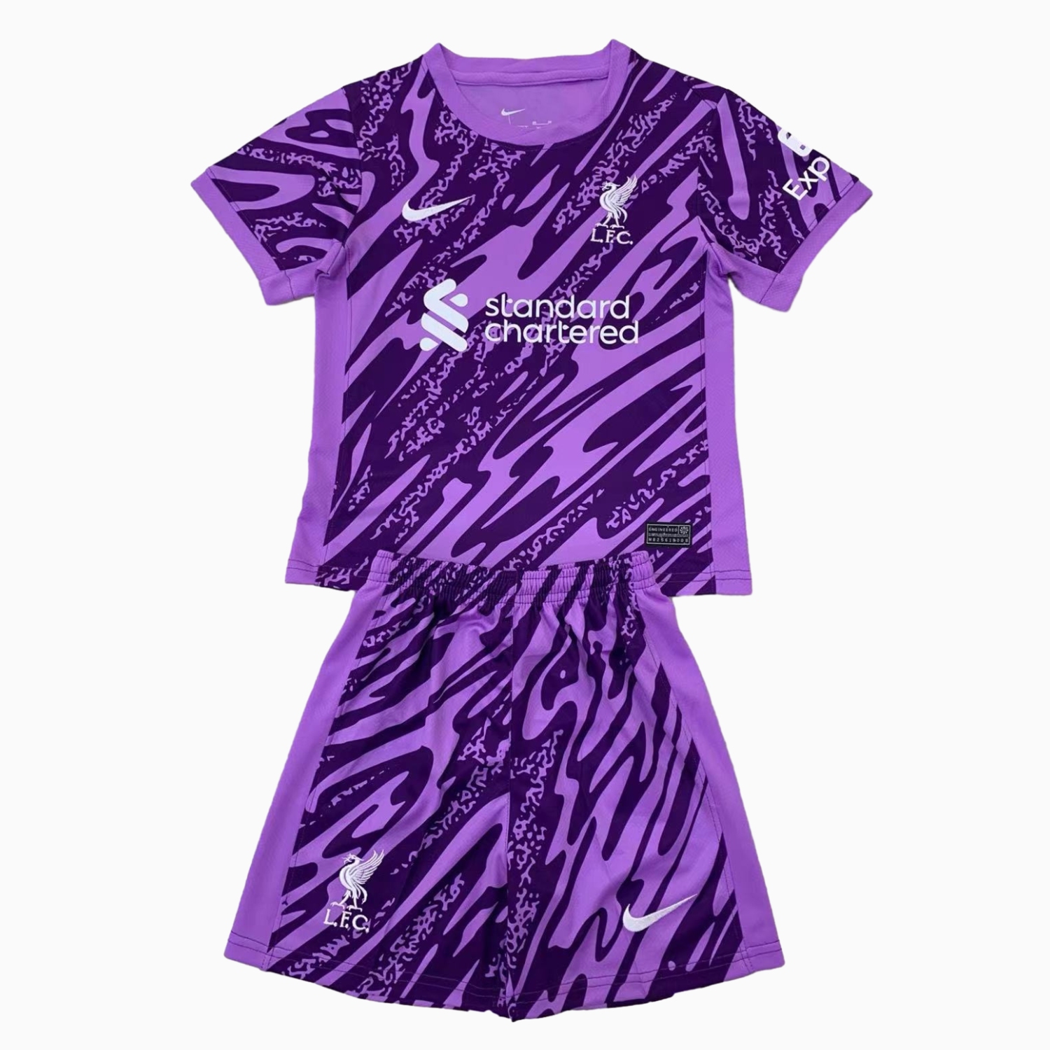 Liver.pool 24-25 Purple Goalkeeper Kids Kit - ReplicasJersey