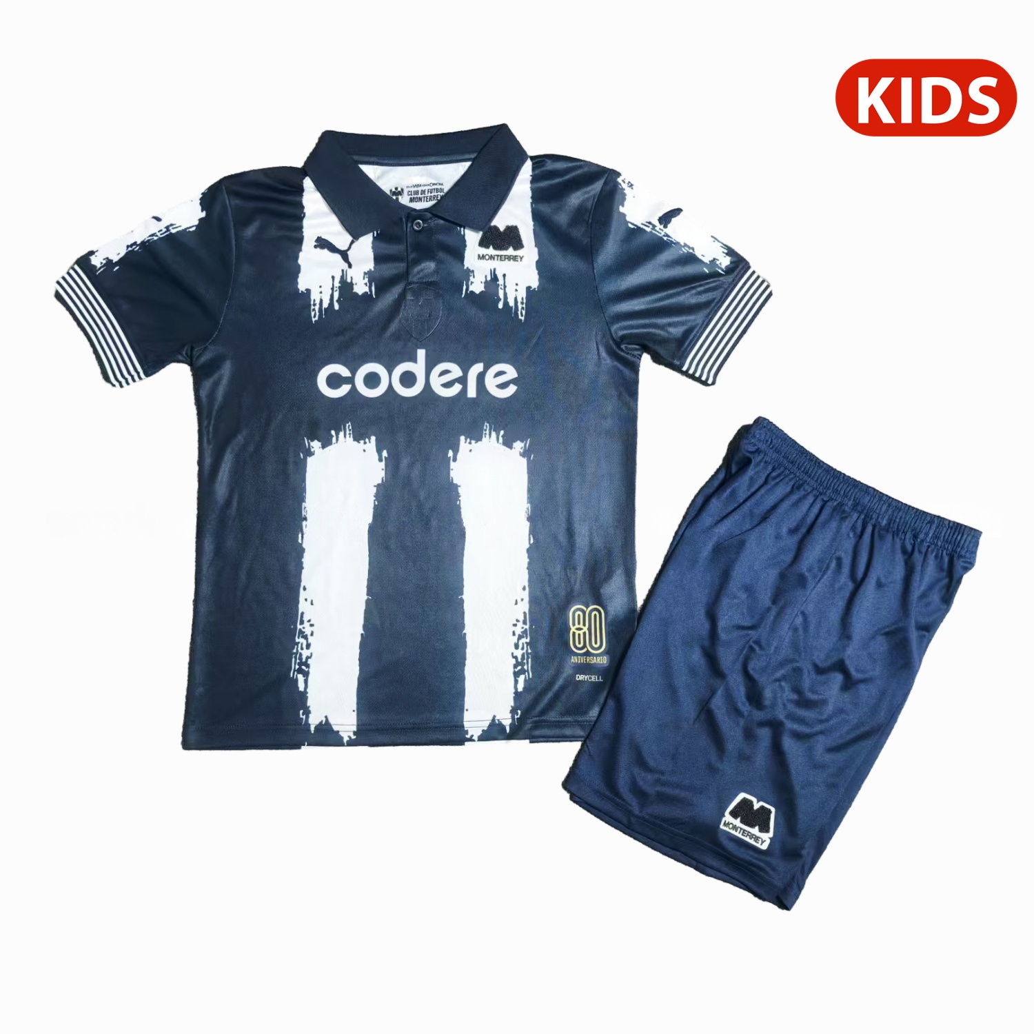 Rayados Monterrey 25-26 80th Anniversary Kids Kit - ReplicasJersey