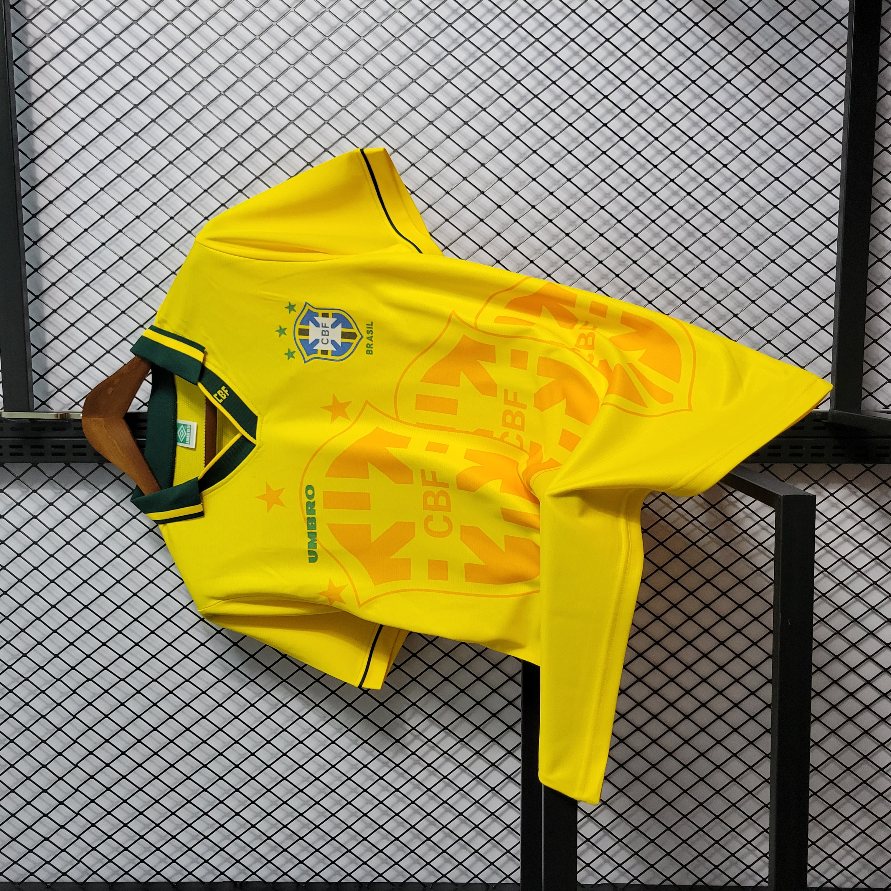 Retro Brazil 1994 Home Stadium Jersey - ReplicasJersey