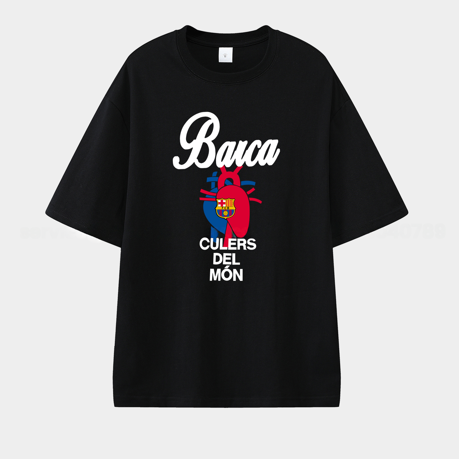 B.A.R.S.A Blue & Red Heart Culers Del Mon Unisex Pure Cotton T-shirt - ReplicasJersey