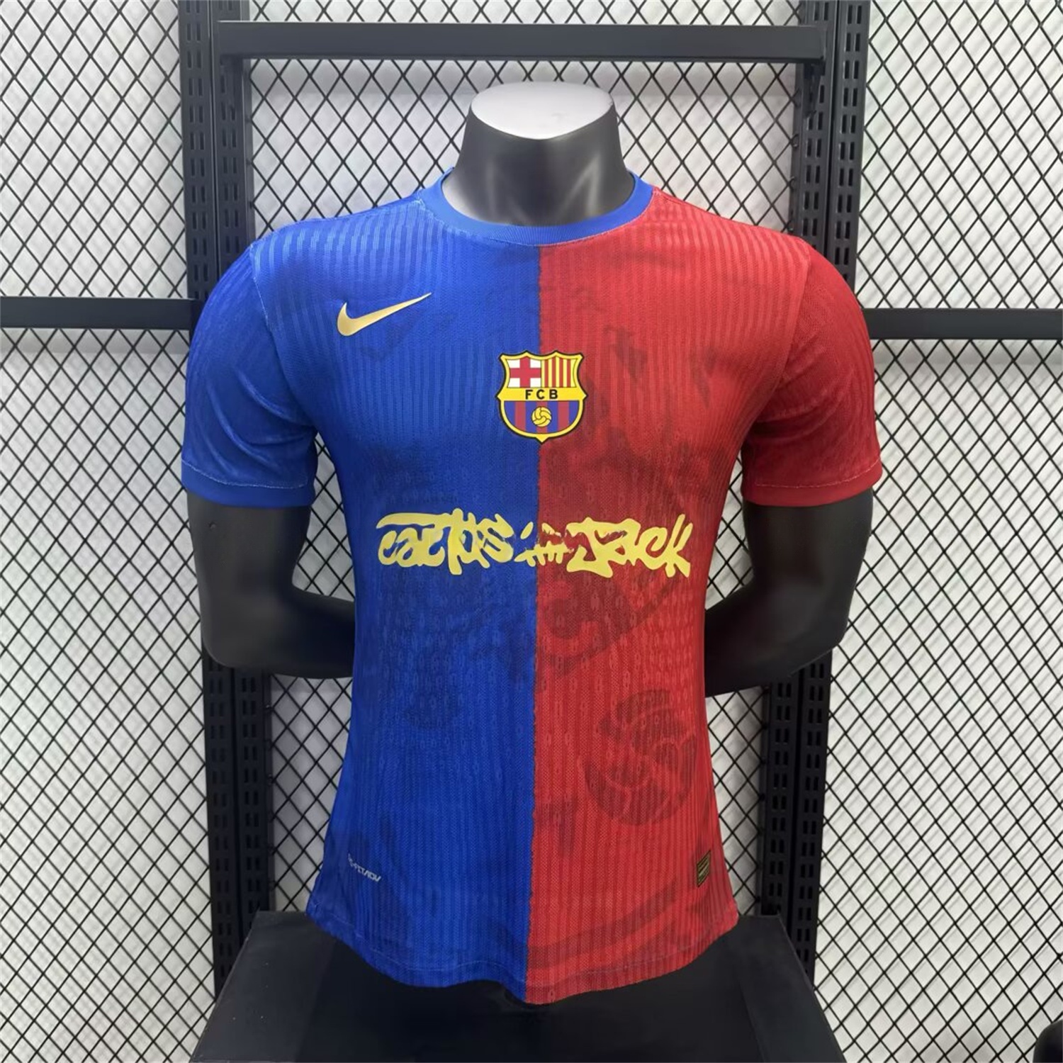 B.A.R.S.A x Travis Scott 25-26 Red & Blue Special Jersey - Player Version - ReplicasJersey