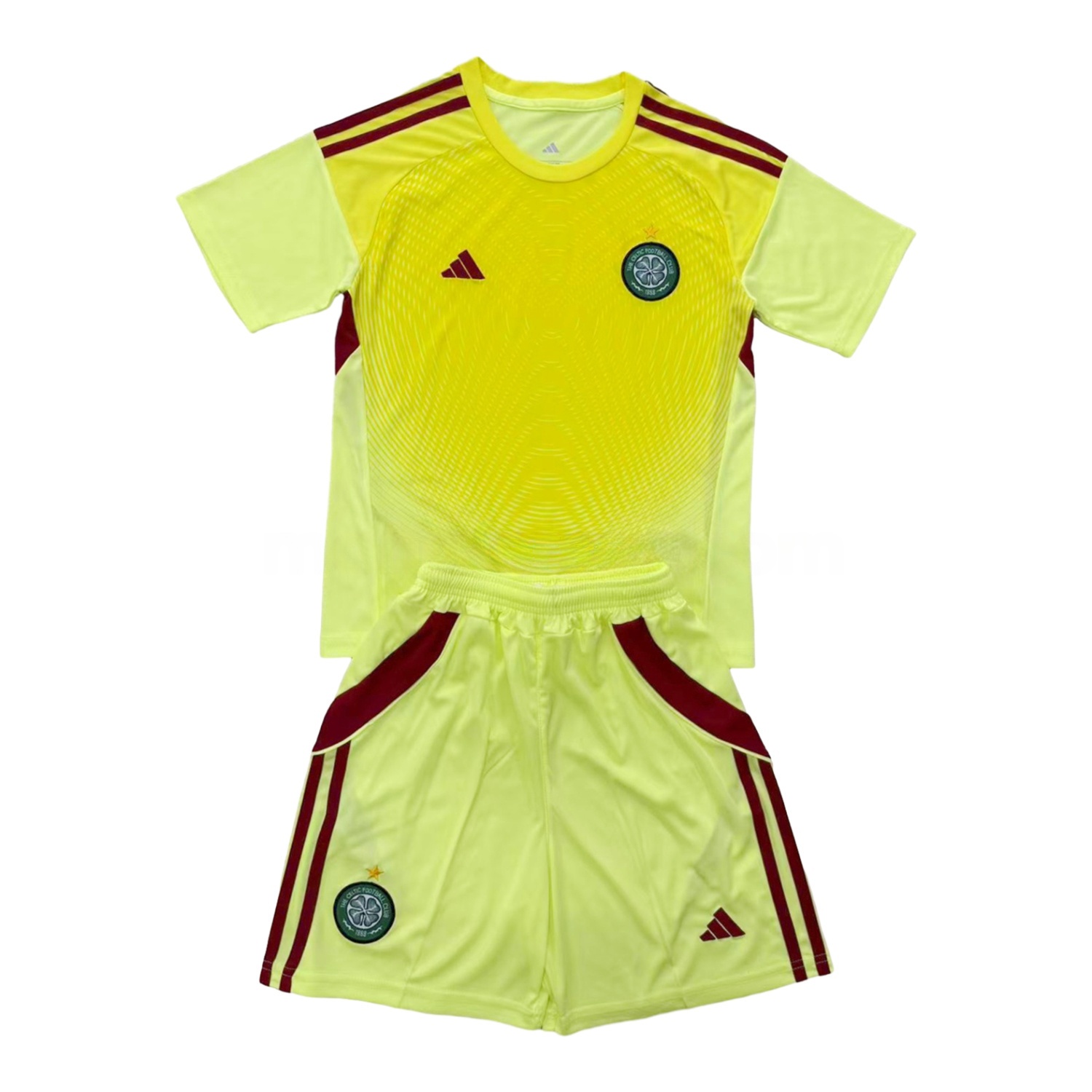 Celtic 25-26 Light Yellow Goalkeeper Men's Adult Jersey Set - Fans Version - ReplicasJersey