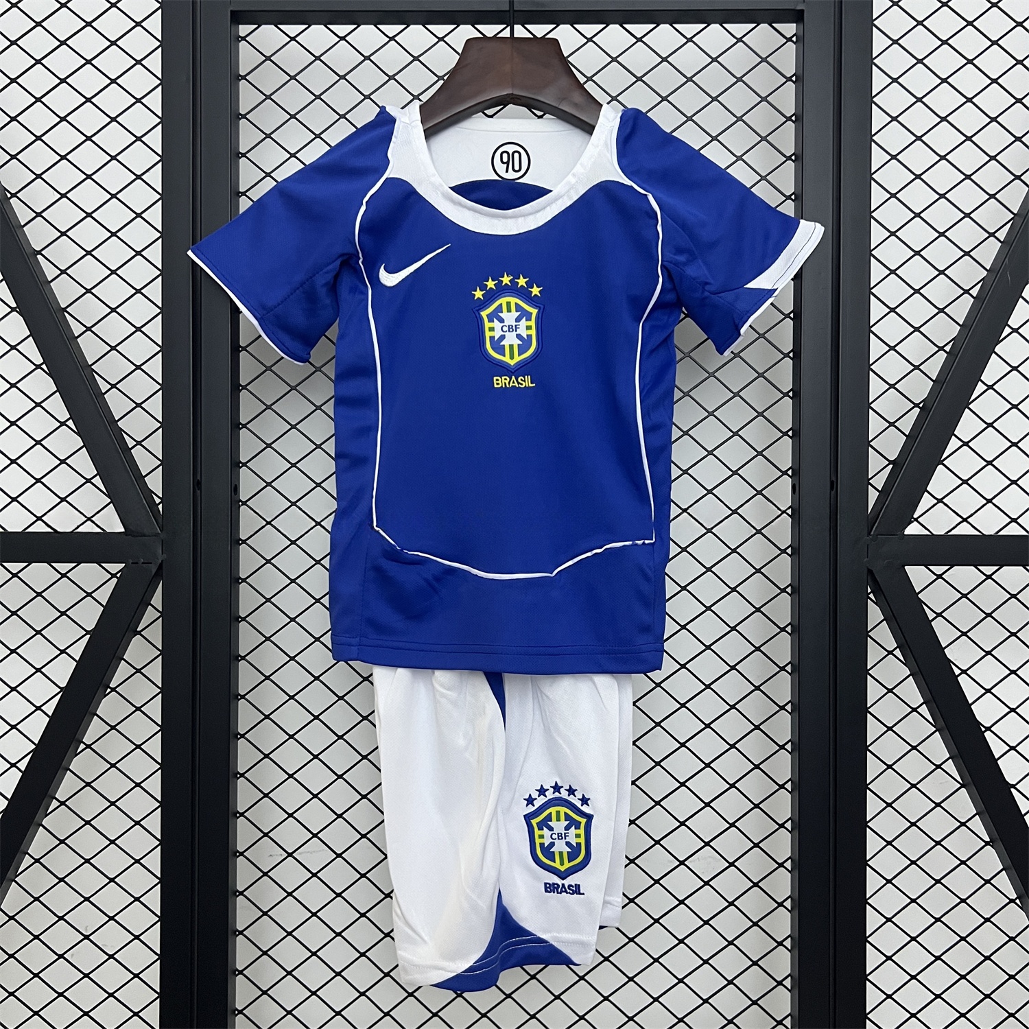 Retro Brazil 2004 Away Kids Kit - ReplicasJersey