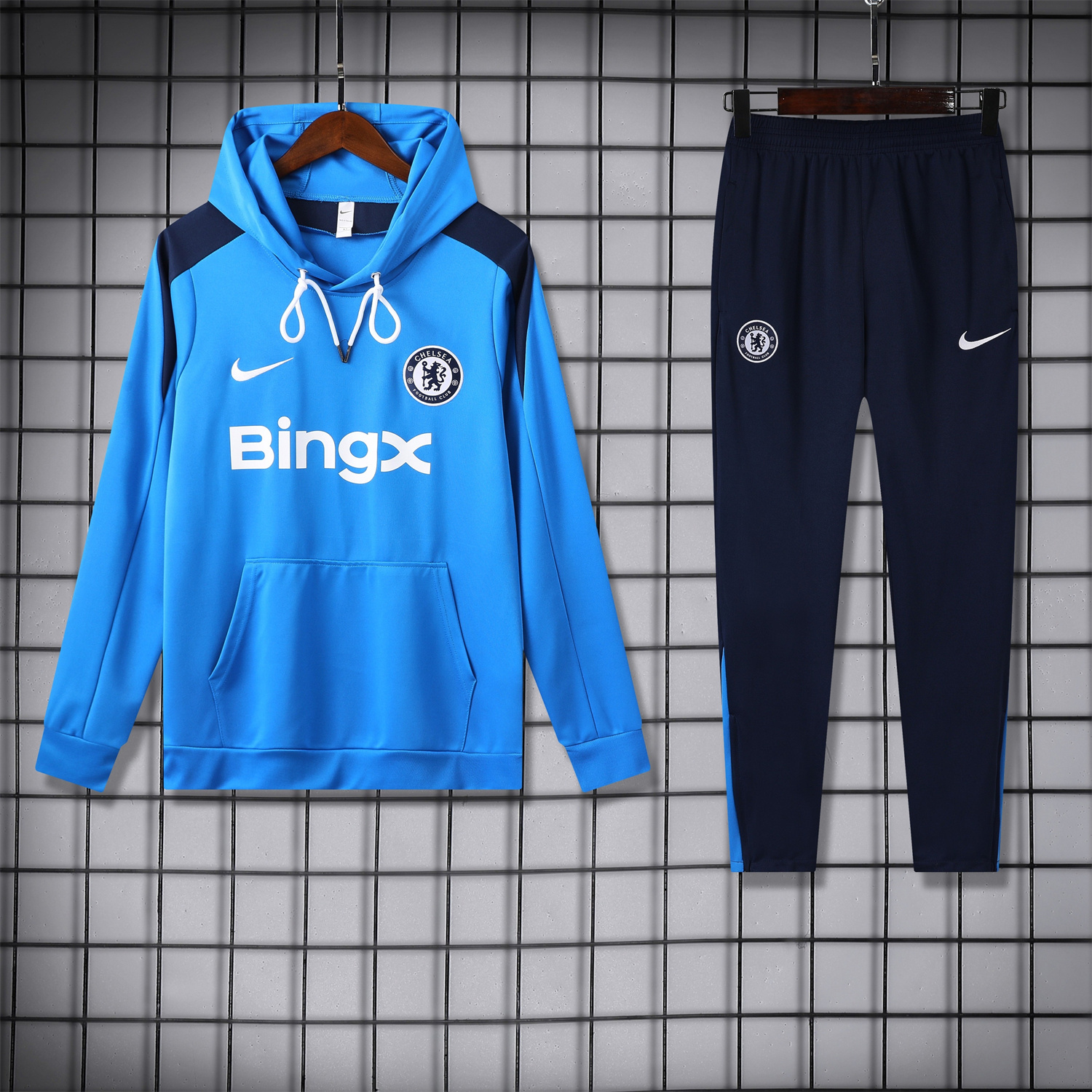 C.H.E.L.S.E.A 24-25 Training Hoodie Set - Blue Hoodie and Deep Blue Pants - ReplicasJersey